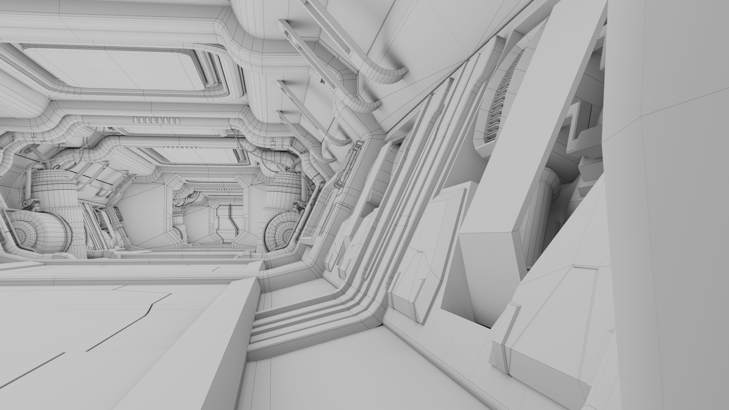 3D Sci-Fi Corridor 02 All PBR Unity UE Textures Low-poly 3D model_57