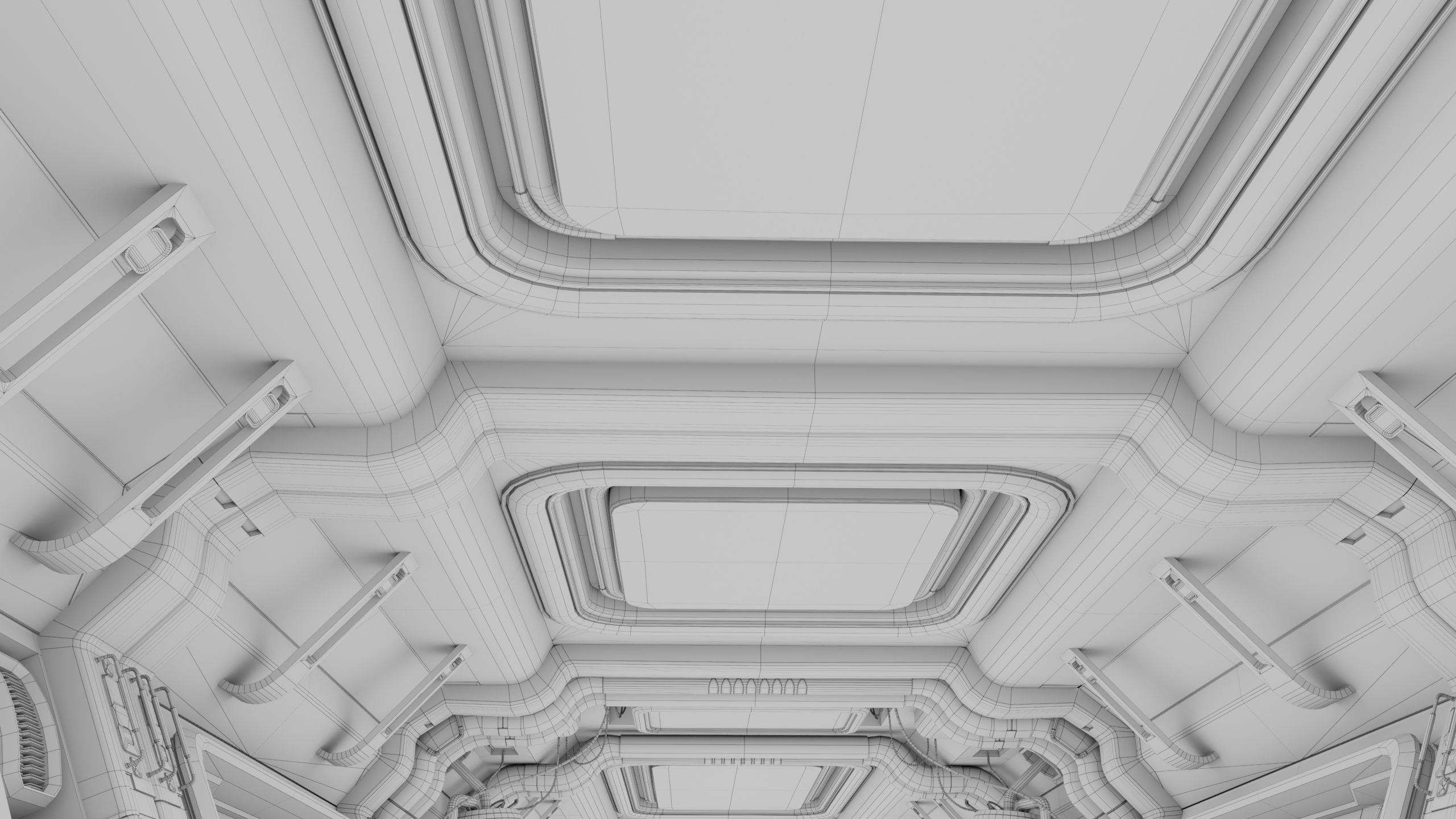 3D Sci-Fi Corridor 02 All PBR Unity UE Textures Low-poly 3D model_49