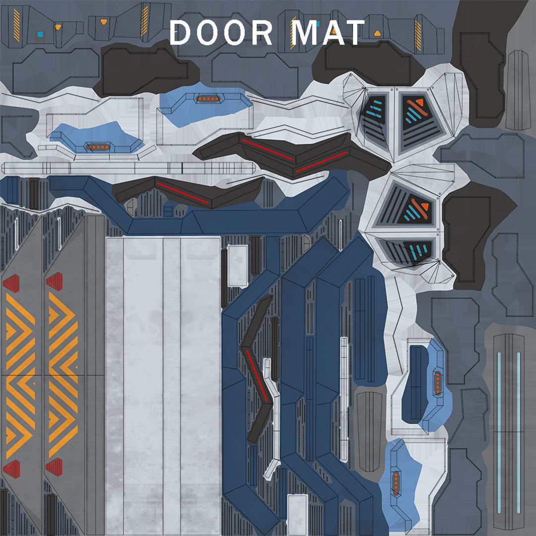 3D Sci-Fi Corridor 02 All PBR Unity UE Textures Low-poly 3D model_63