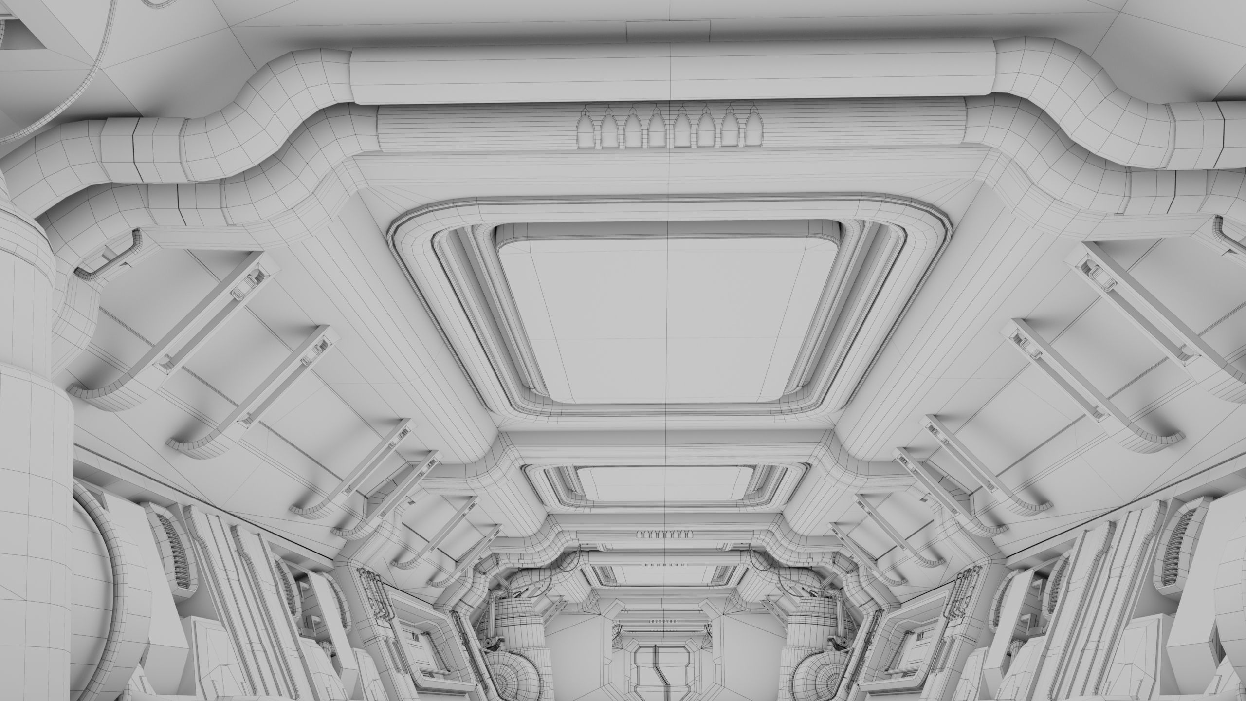 3D Sci-Fi Corridor 02 All PBR Unity UE Textures Low-poly 3D model_59
