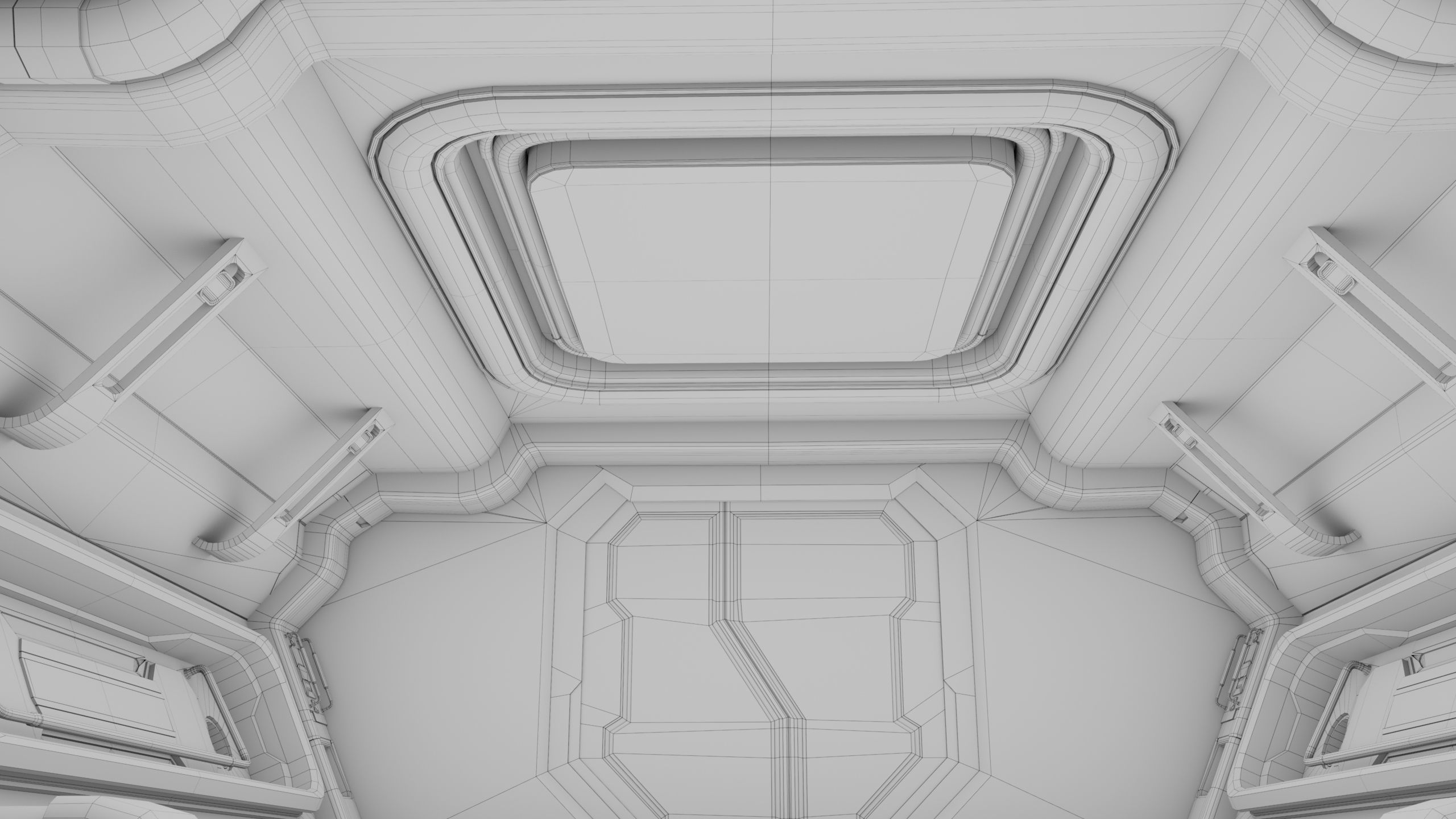 3D Sci-Fi Corridor 02 All PBR Unity UE Textures Low-poly 3D model_60