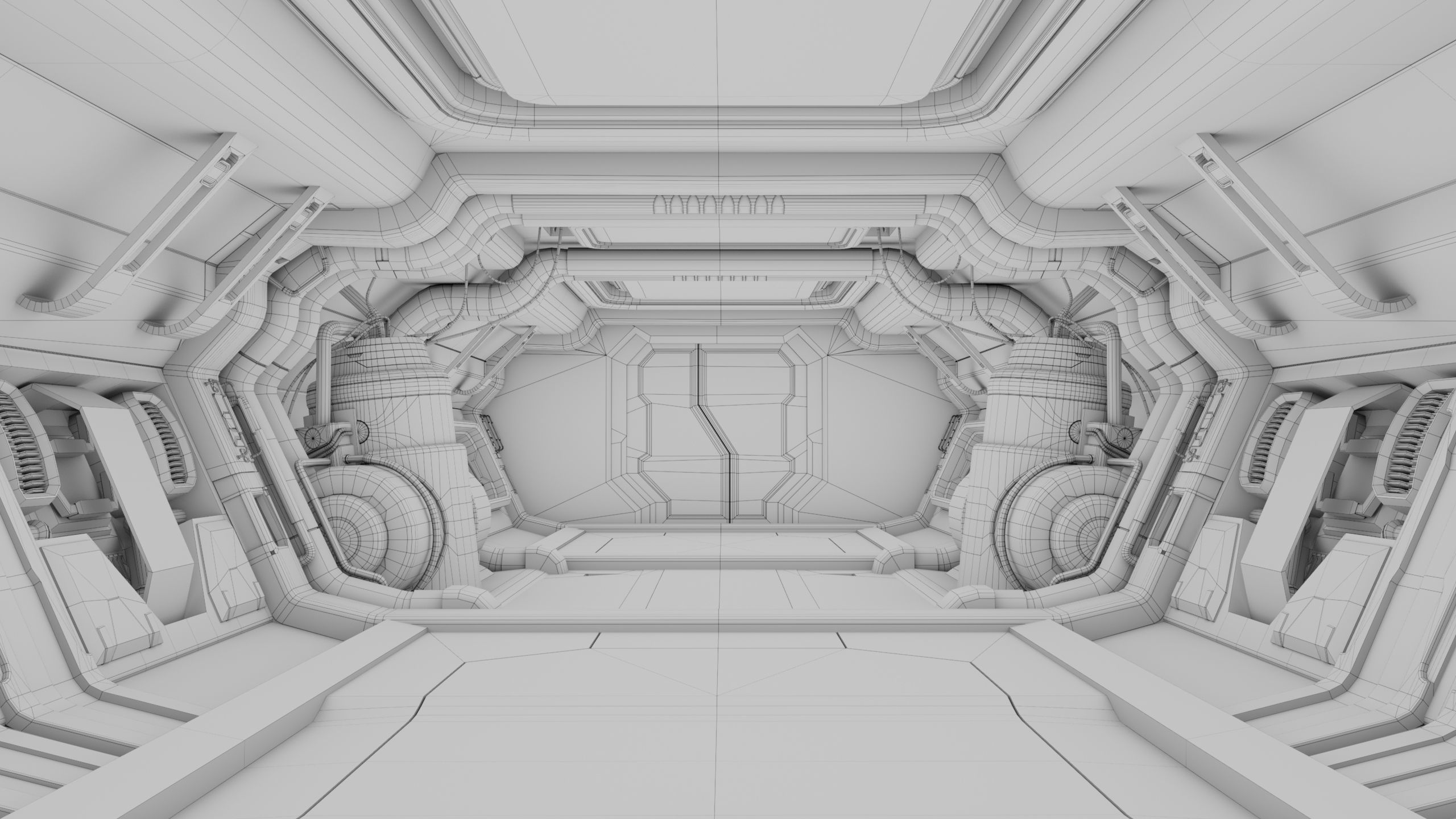 3D Sci-Fi Corridor 02 All PBR Unity UE Textures Low-poly 3D model_58