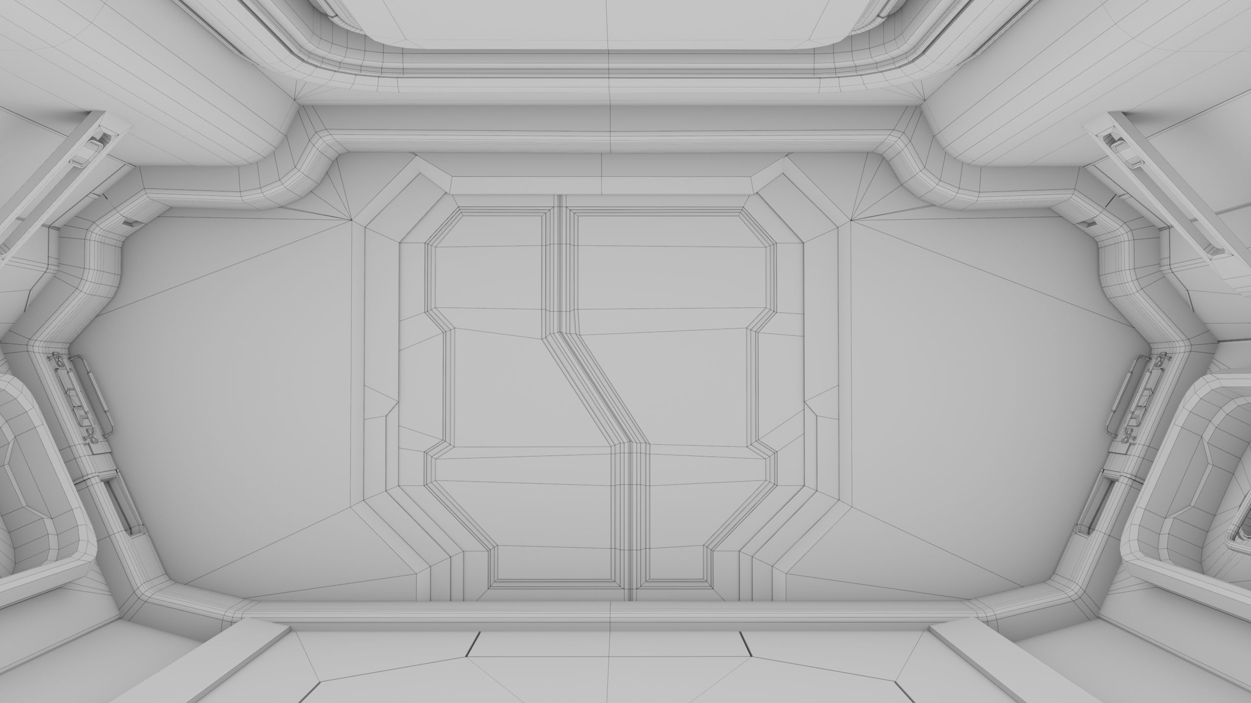 3D Sci-Fi Corridor 02 All PBR Unity UE Textures Low-poly 3D model_55