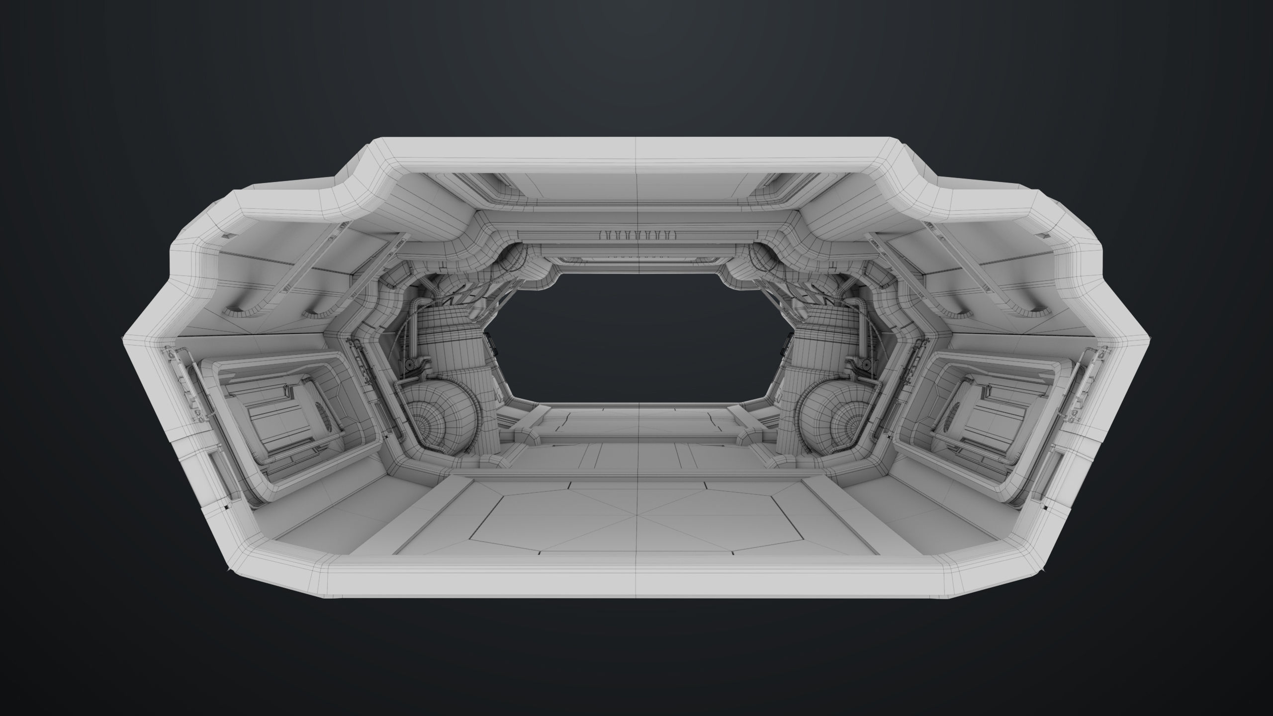 3D Sci-Fi Corridor 02 All PBR Unity UE Textures Low-poly 3D model_50