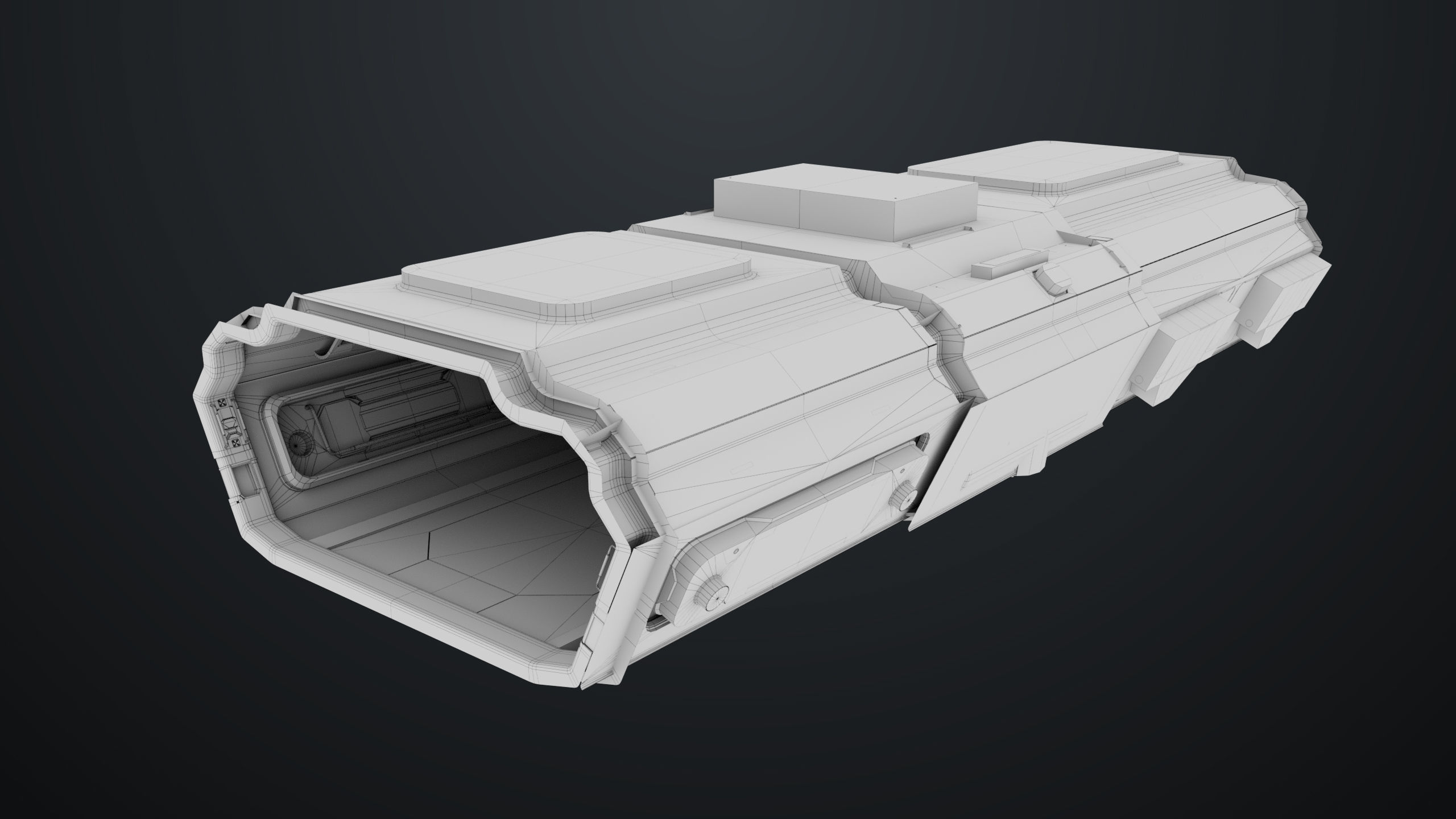 3D Sci-Fi Corridor 02 All PBR Unity UE Textures Low-poly 3D model_39