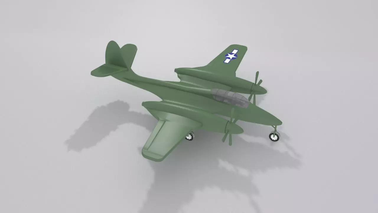 McDonnell XP-67 Low-poly 3D model