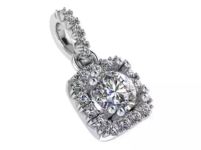 Square Halo Pendant 2723