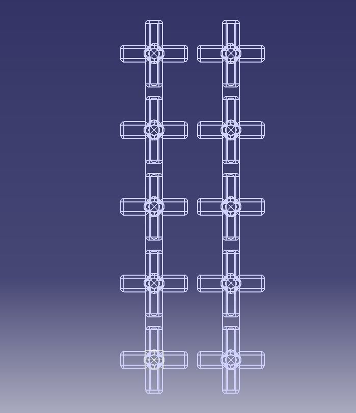 Aquarium Air Pipe 5 Way 270 Connector 3D print model_14