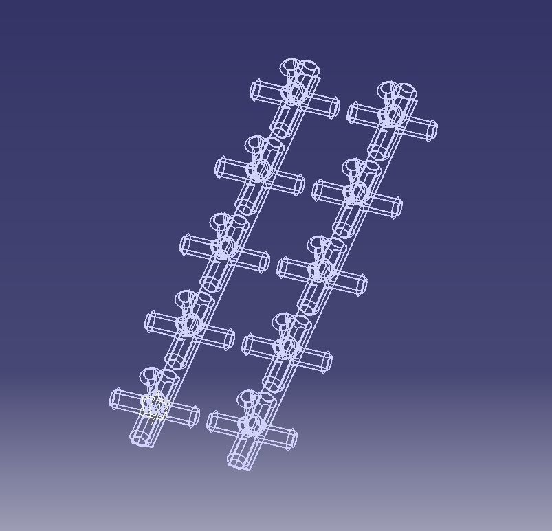 Aquarium Air Pipe 5 Way 270 Connector 3D print model_27