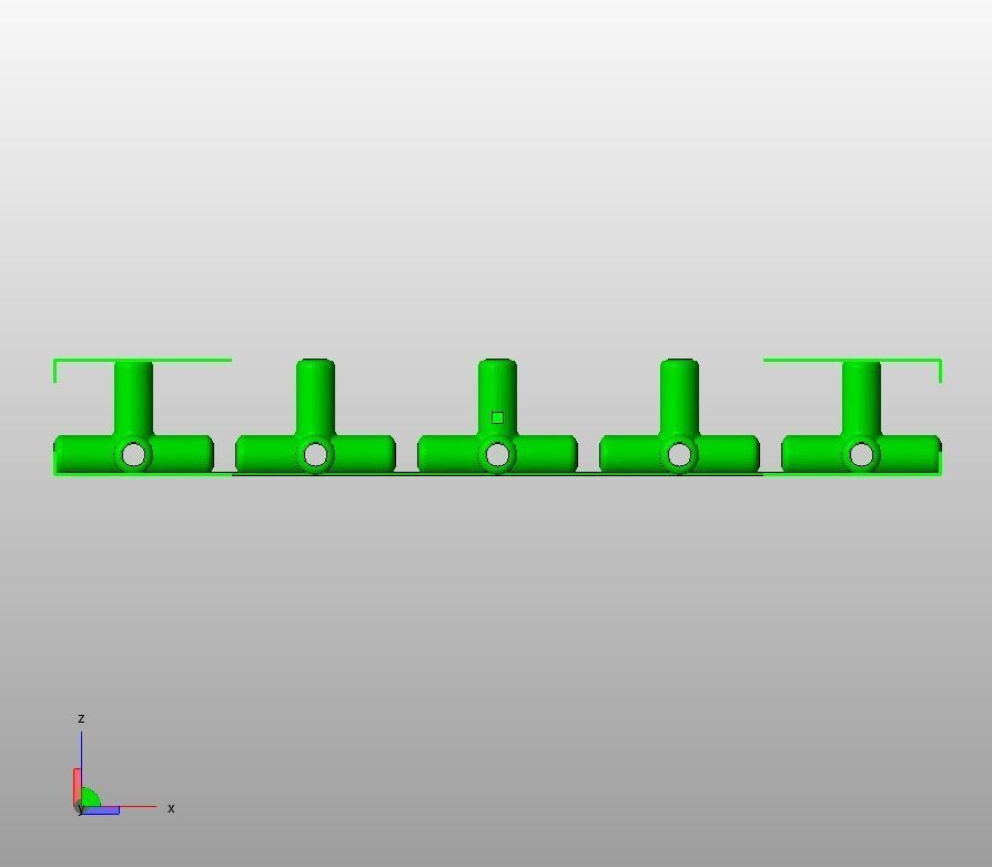 Aquarium Air Pipe 5 Way 270 Connector 3D print model_13