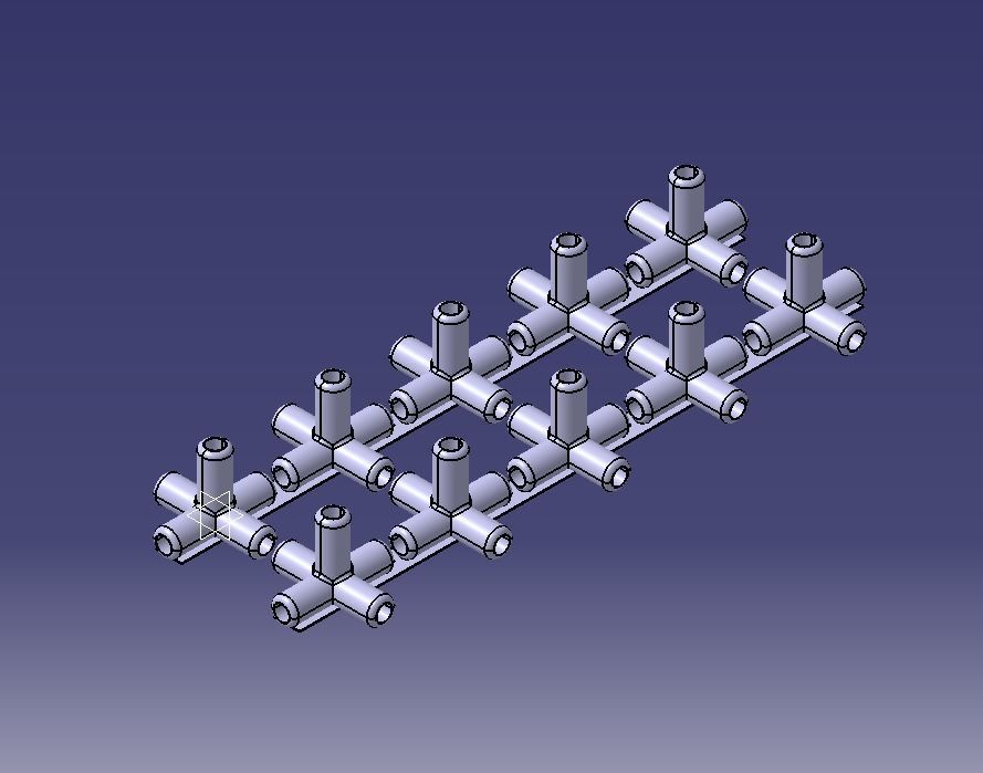 Aquarium Air Pipe 5 Way 270 Connector 3D print model_22