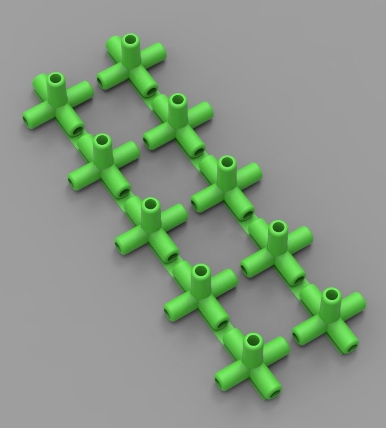 Aquarium Air Pipe 5 Way 270 Connector 3D print model_47