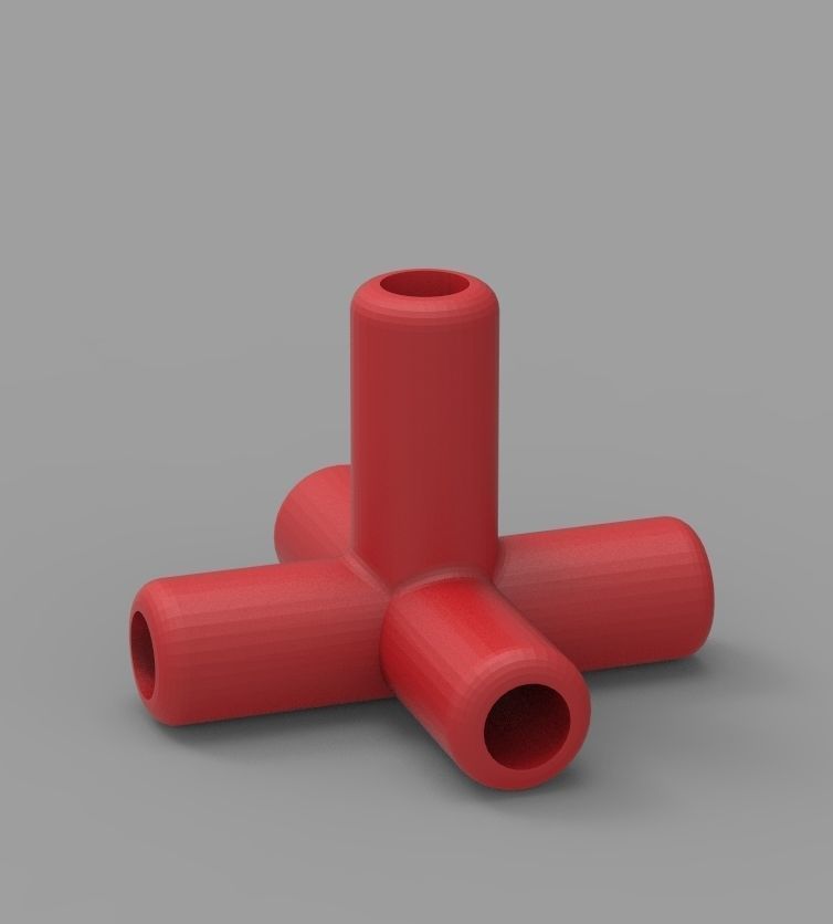 Aquarium Air Pipe 5 Way 270 Connector 3D print model_2