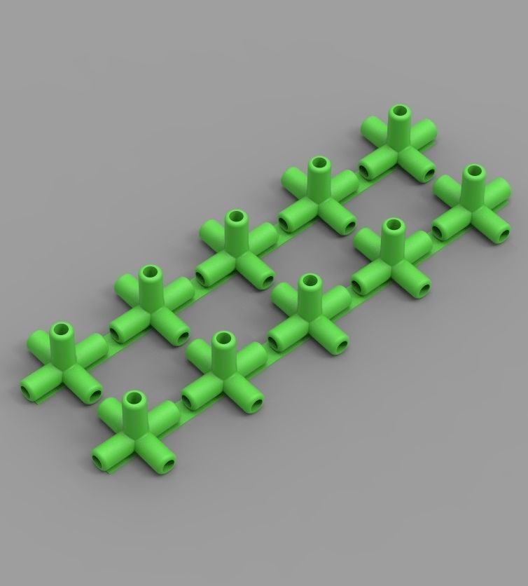 Aquarium Air Pipe 5 Way 270 Connector 3D print model_49