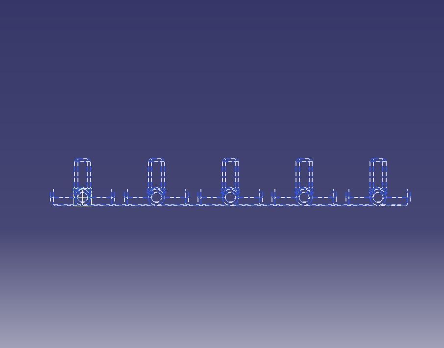 Aquarium Air Pipe 5 Way 270 Connector 3D print model_25