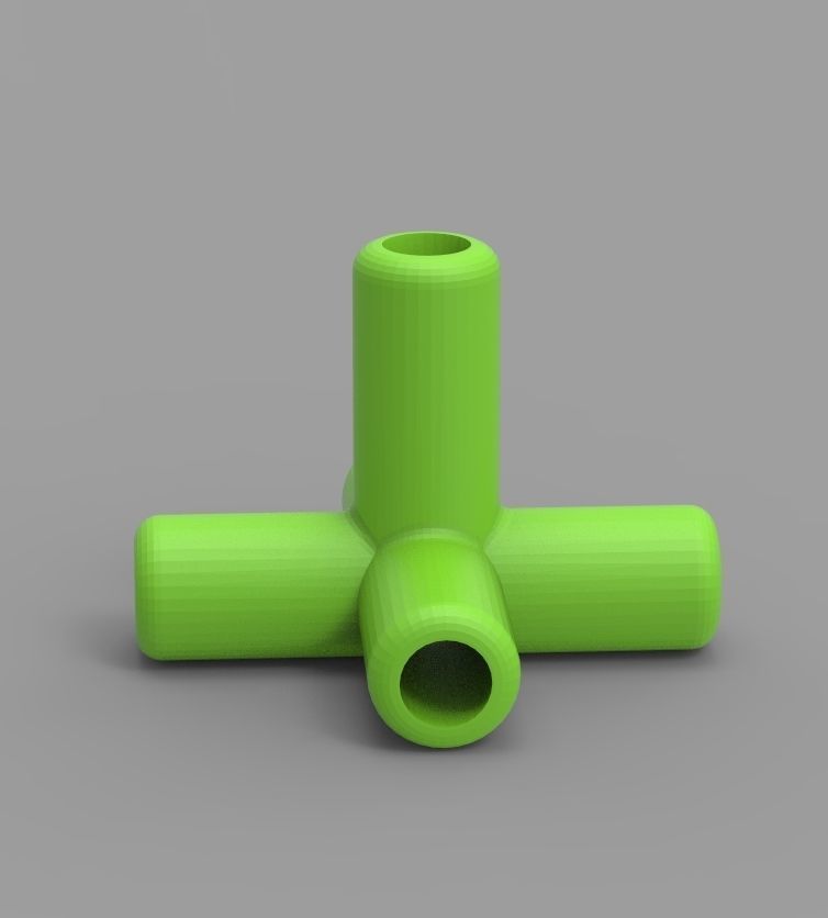 Aquarium Air Pipe 5 Way 270 Connector 3D print model_57