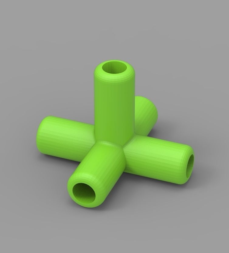 Aquarium Air Pipe 5 Way 270 Connector 3D print model_1