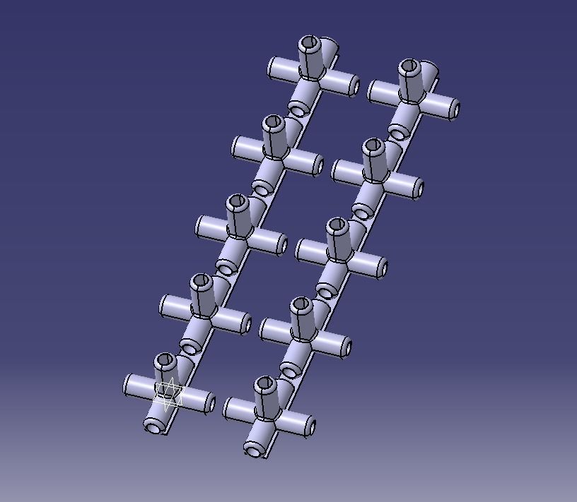 Aquarium Air Pipe 5 Way 270 Connector 3D print model_26