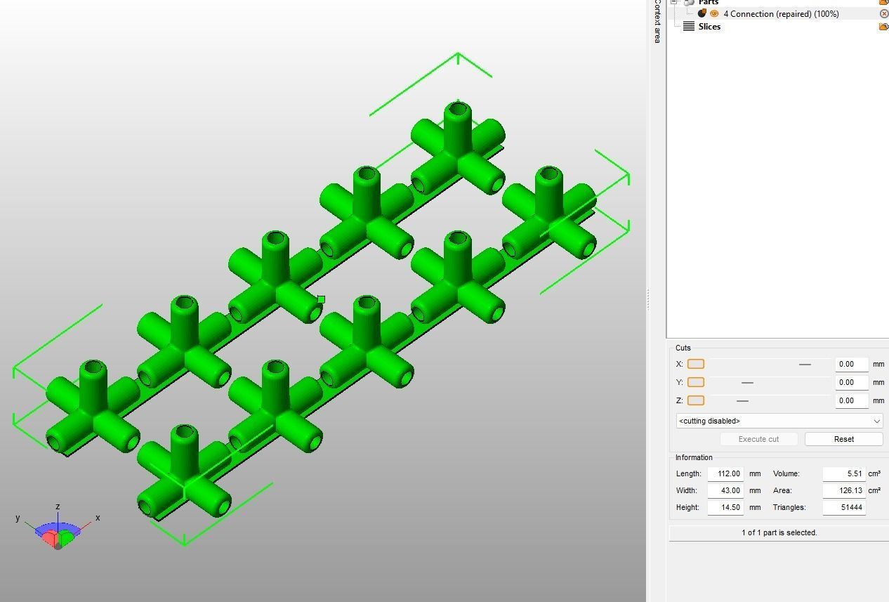 Aquarium Air Pipe 5 Way 270 Connector 3D print model_11