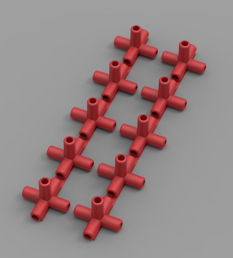 Aquarium Air Pipe 5 Way 270 Connector 3D print model_42