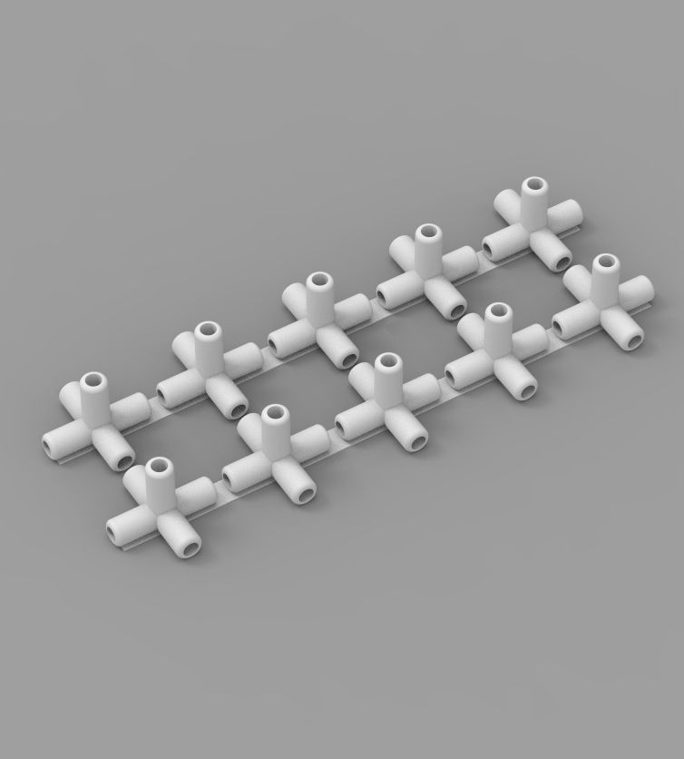 Aquarium Air Pipe 5 Way 270 Connector 3D print model_31