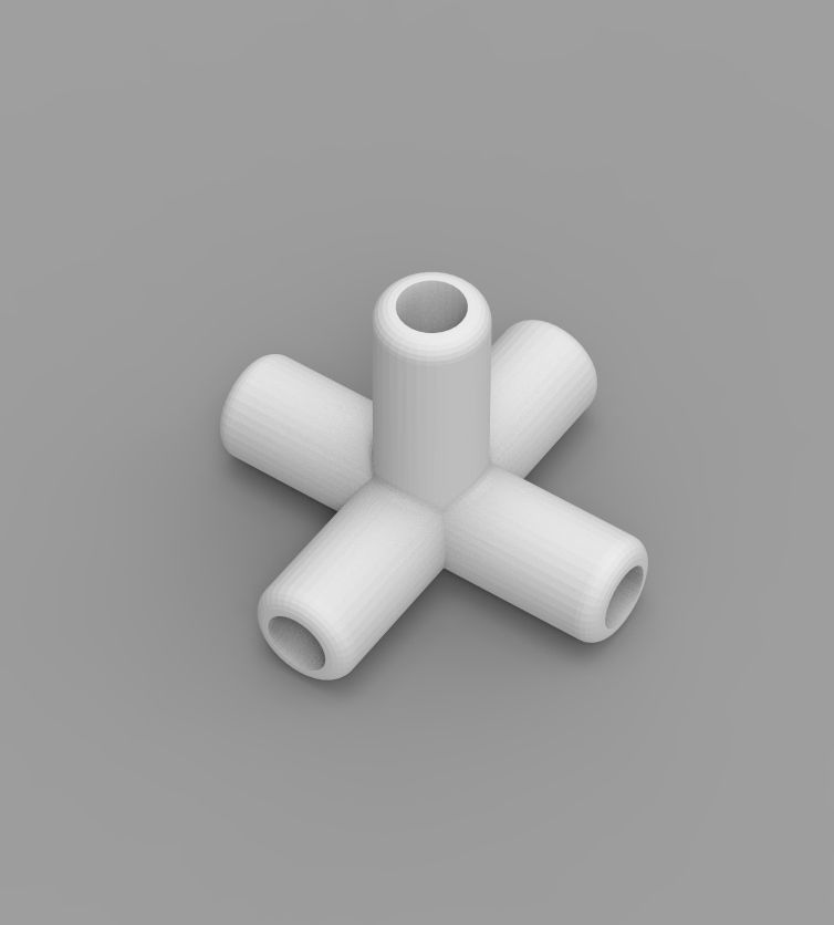 Aquarium Air Pipe 5 Way 270 Connector 3D print model_51