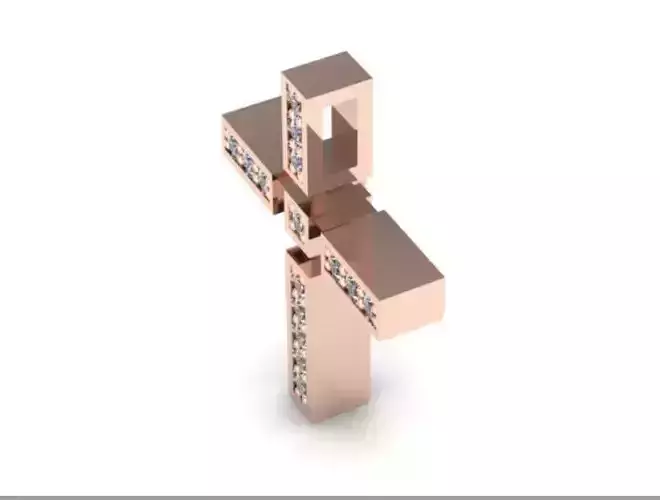 lcross pendant with diamonds minimalism