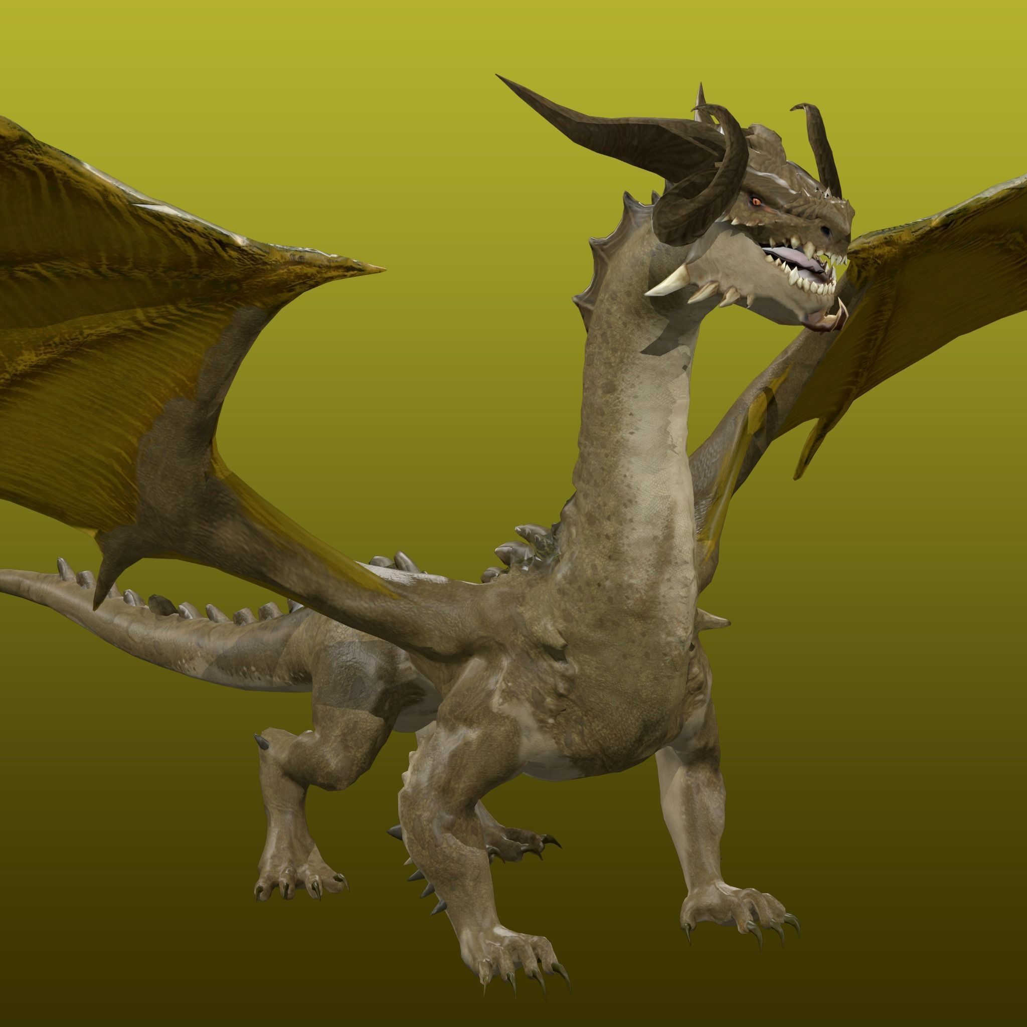 Desert Dragon Ancient 3D model_2