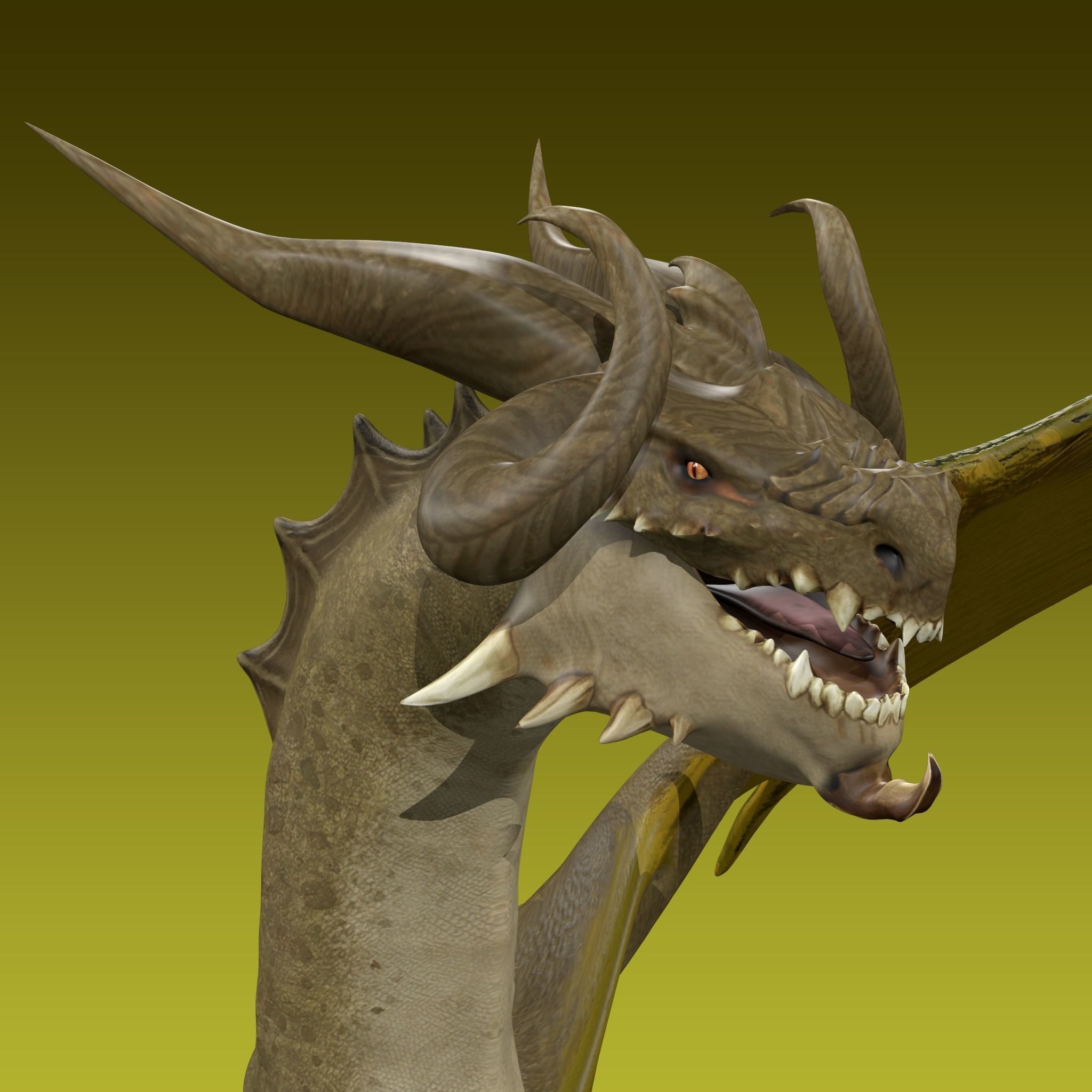 Desert Dragon Ancient 3D model_11