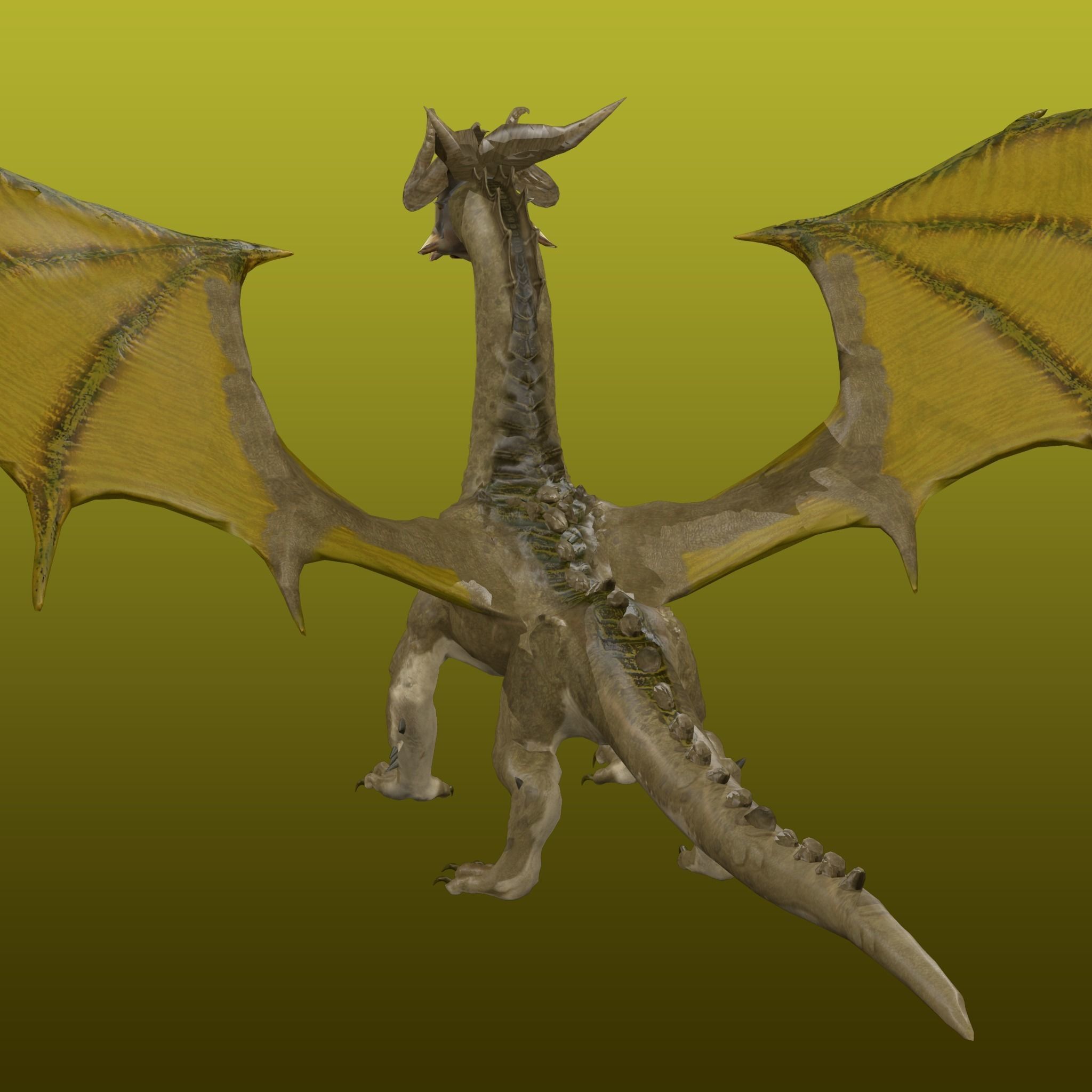 Desert Dragon Ancient 3D model_10