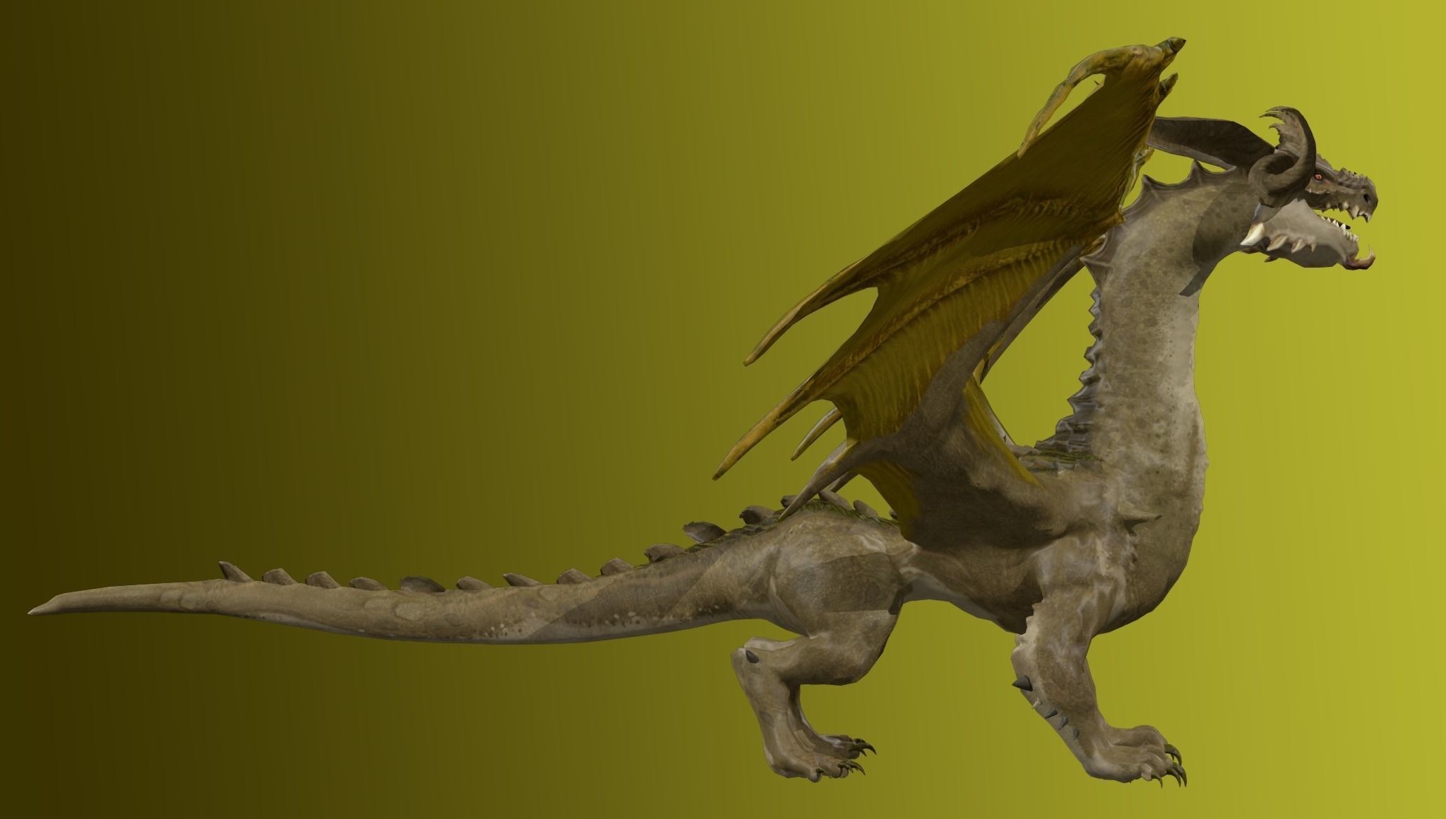 Desert Dragon Ancient 3D model_4