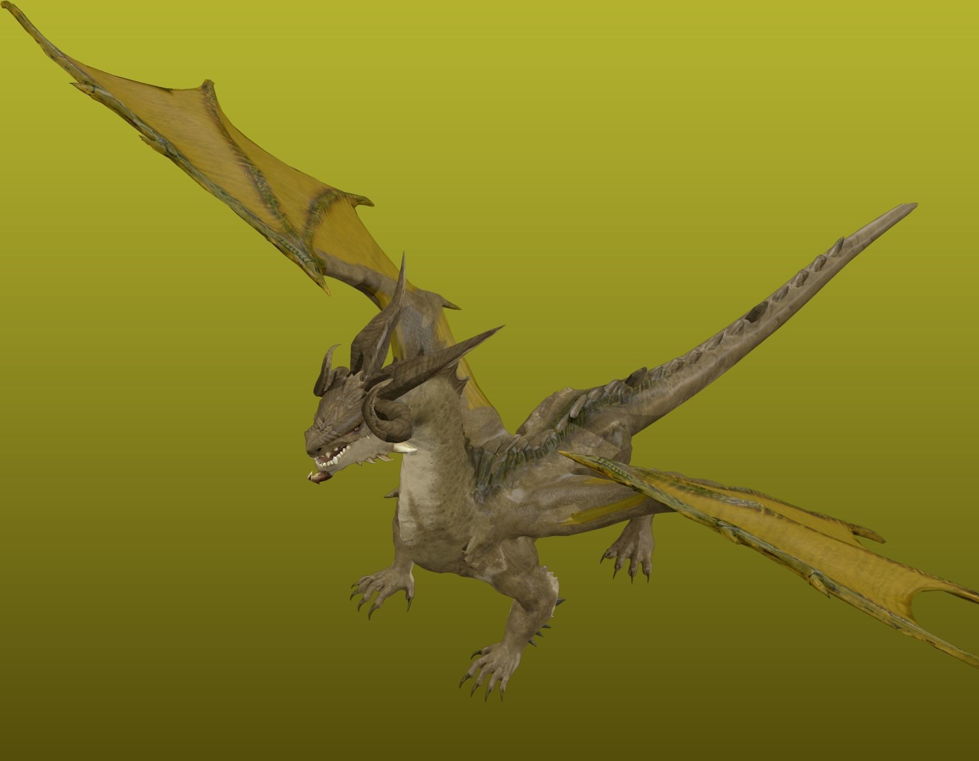 Desert Dragon Ancient 3D model_8