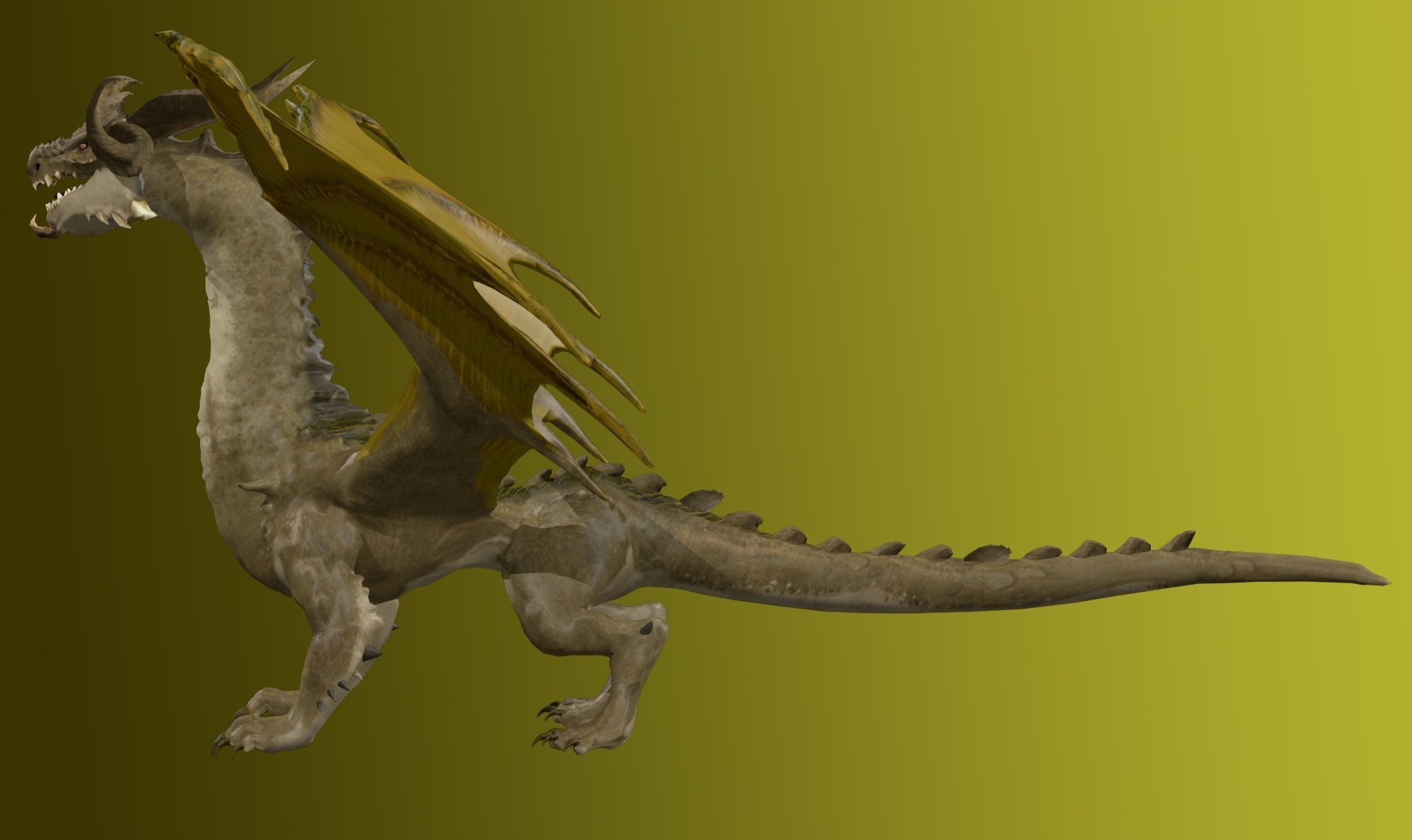 Desert Dragon Ancient 3D model_6