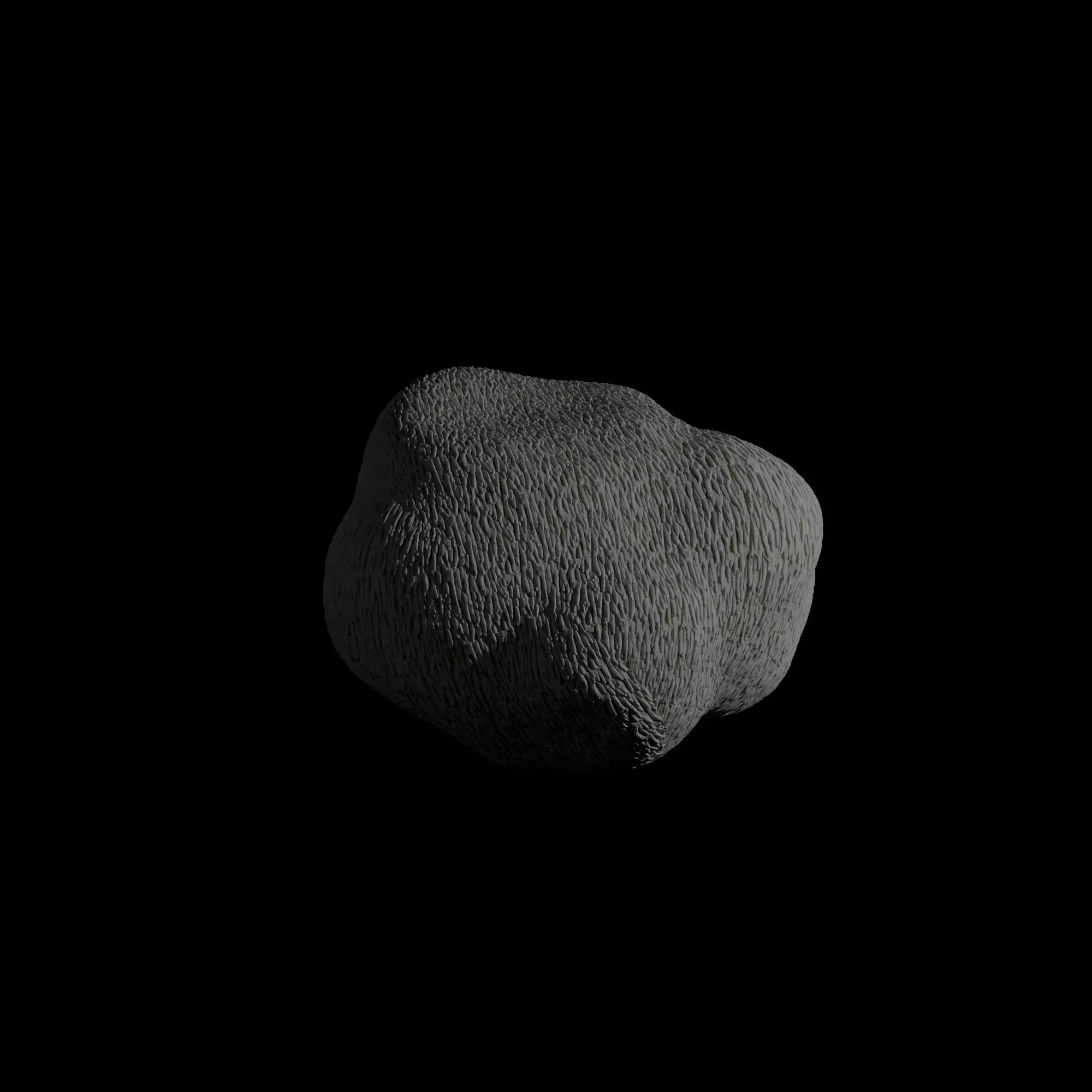 Hericium Lions Mane Mushroom Low-poly 3D model_0