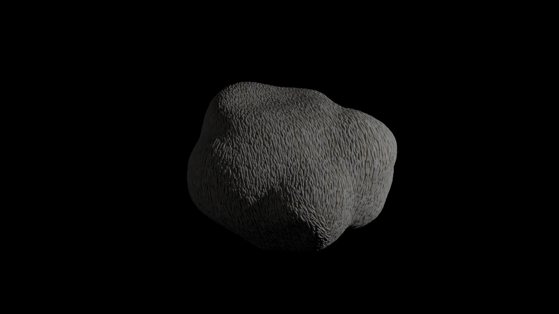 Hericium Lions Mane Mushroom Low-poly 3D model_1