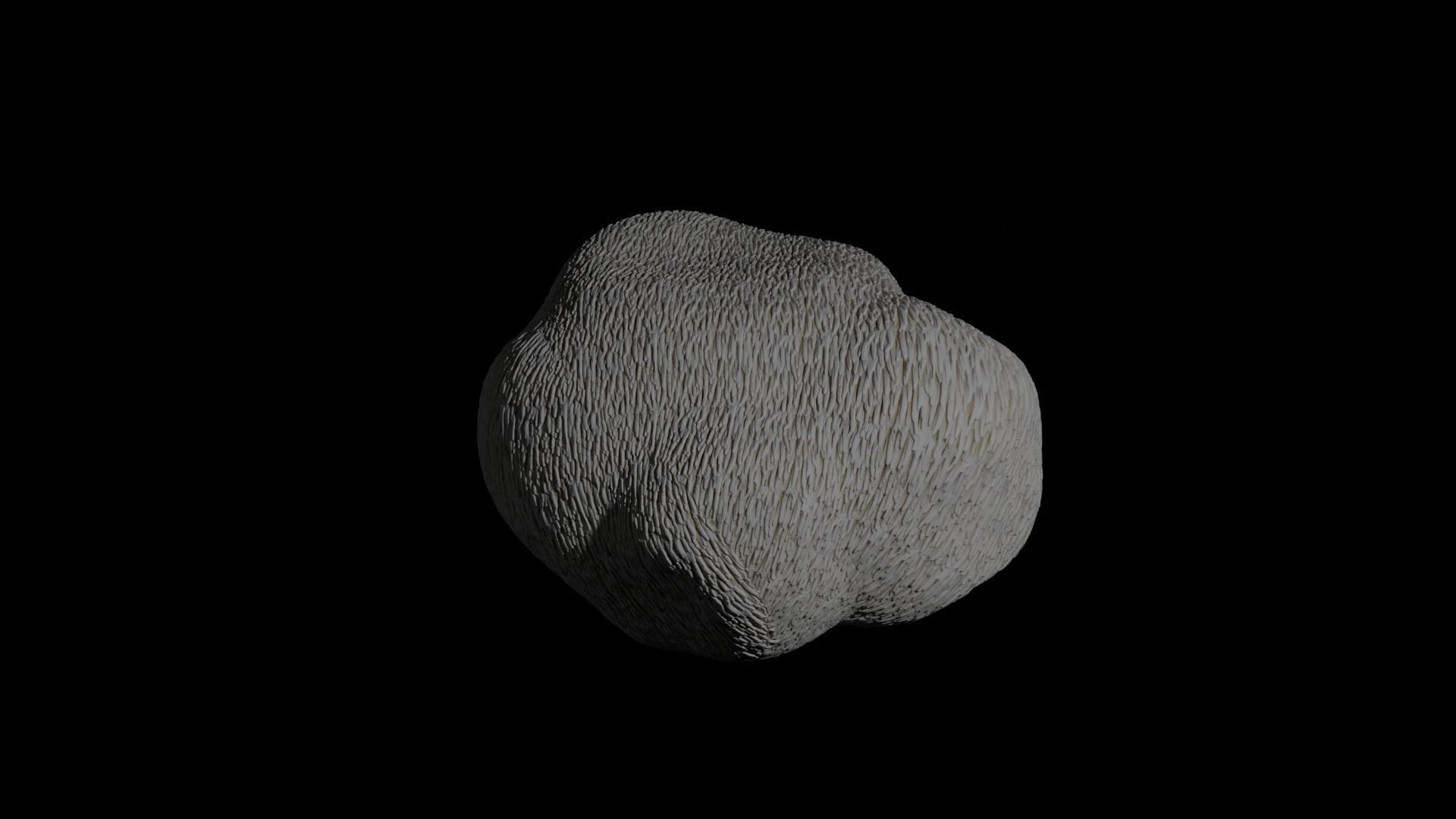 Hericium Lions Mane Mushroom Low-poly 3D model_2