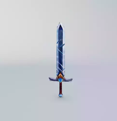 Exquisite 3D Sword Model for Gaming