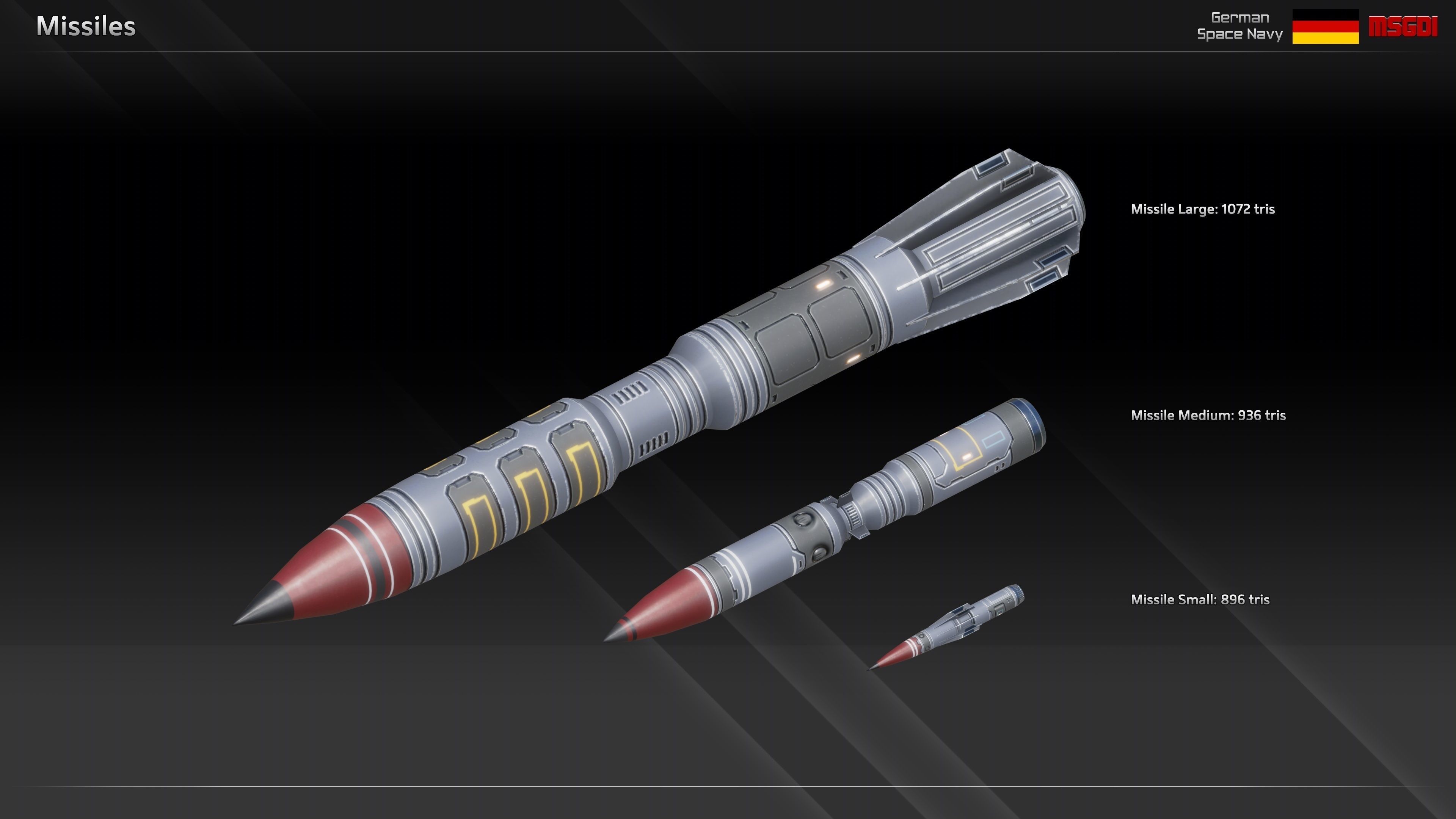 GSN Spaceship Fafnir Class Flagship Low-poly 3D model_3