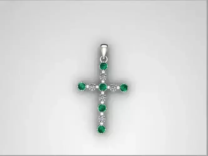 beautiful and graceful cross with diamonds