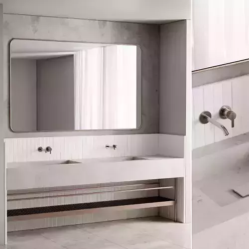 Bathroom furniture by Fauset inbani set 101 Low-poly 3D model