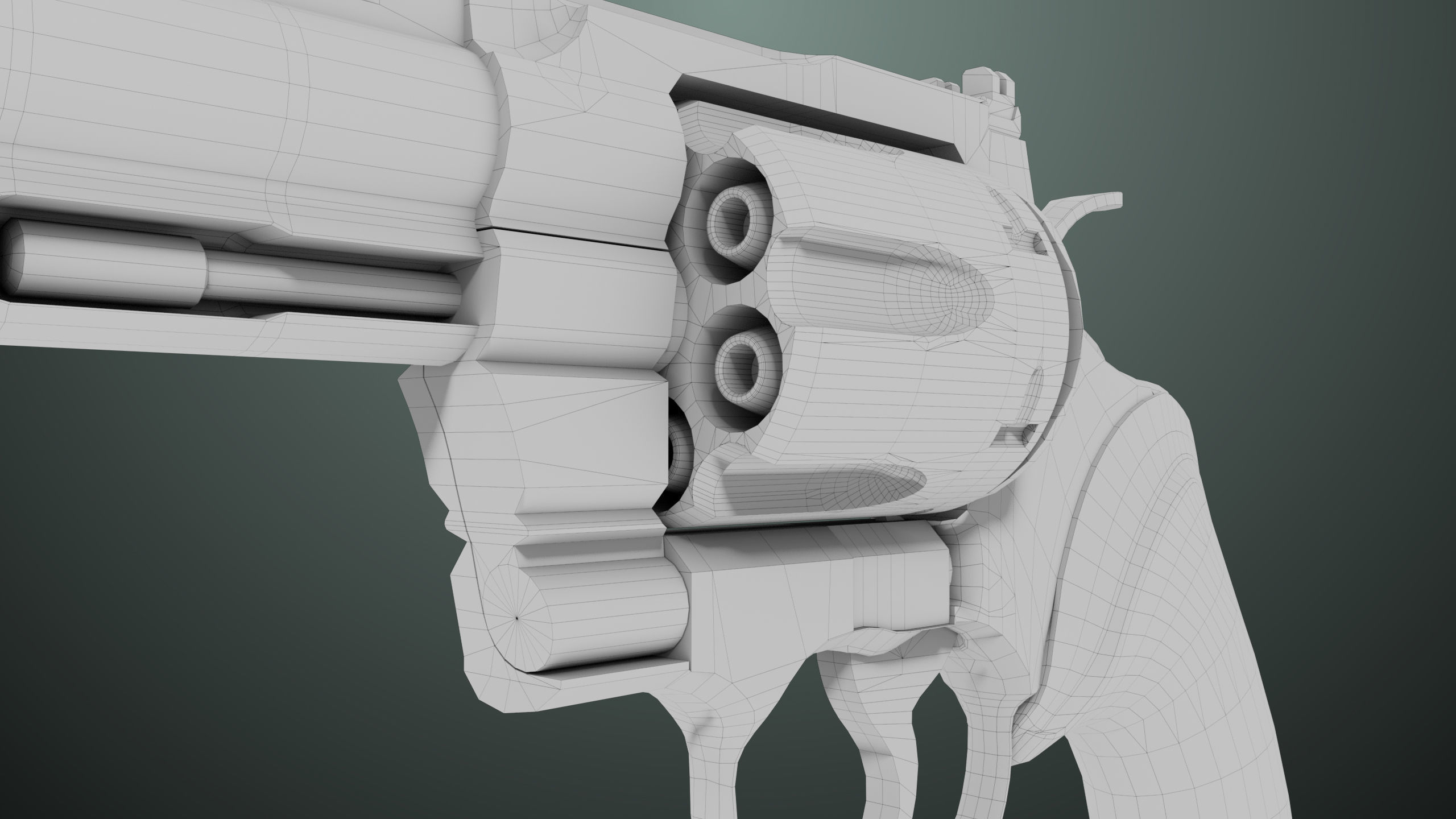 Revolver 05 Medium Black All PBR Unity UE Textures Low-poly 3D model_22