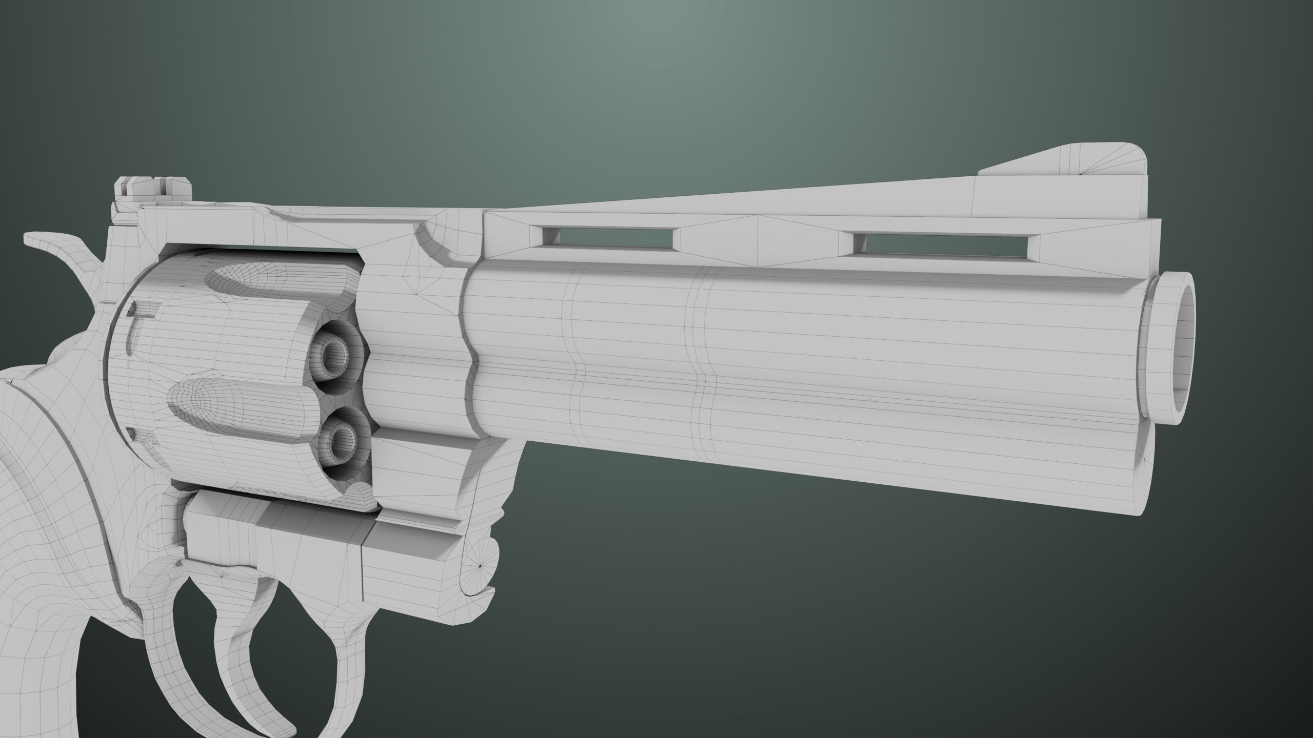 Revolver 05 Medium Black All PBR Unity UE Textures Low-poly 3D model_25