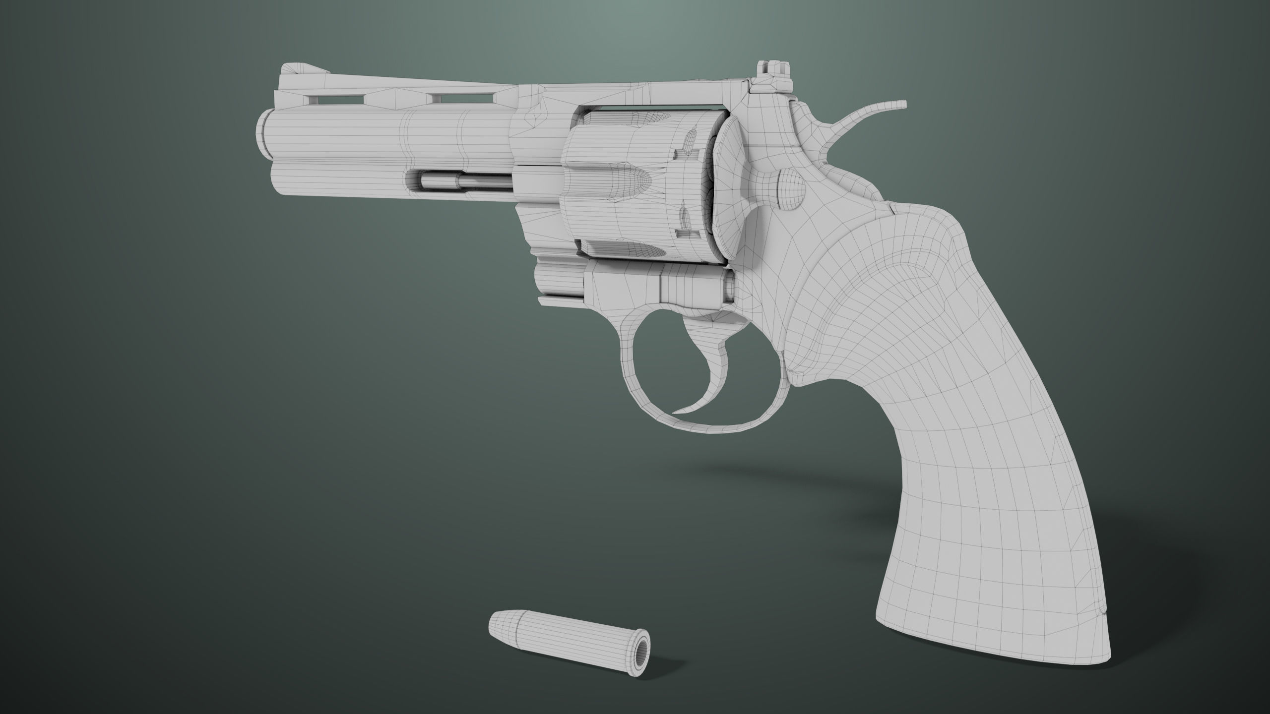 Revolver 05 Medium Black All PBR Unity UE Textures Low-poly 3D model_20