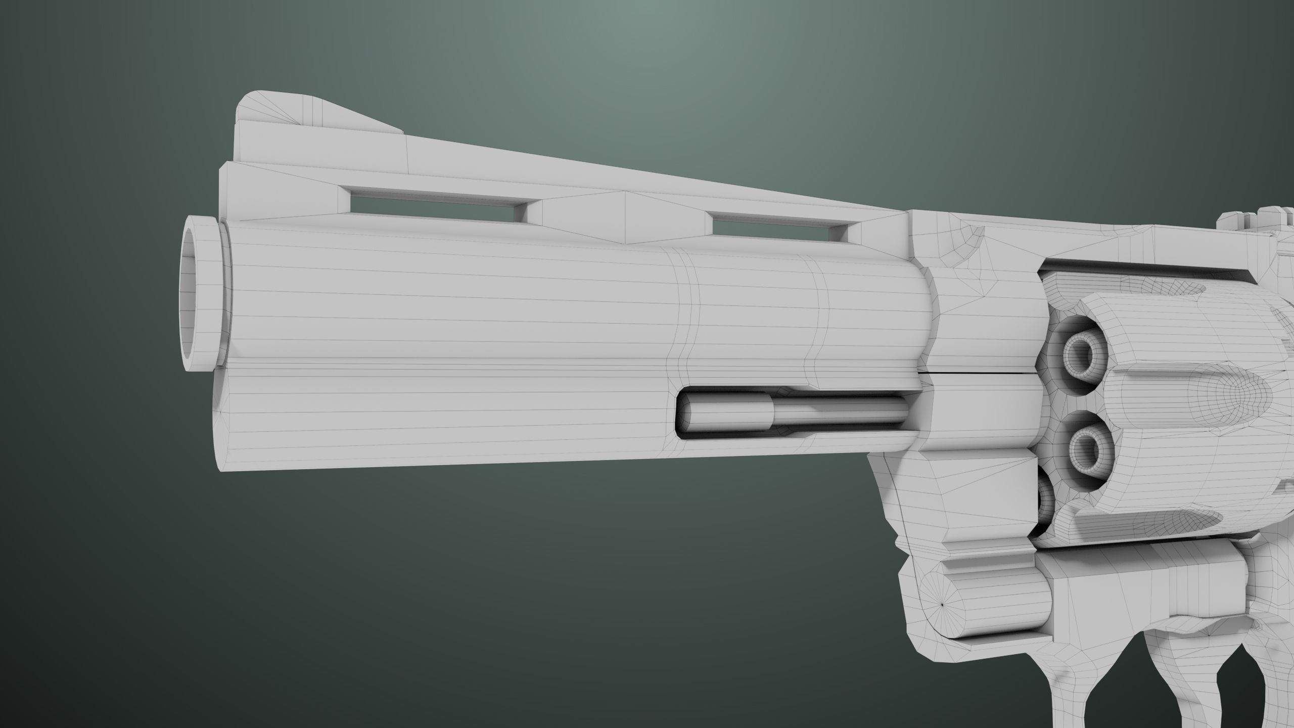 Revolver 05 Medium Black All PBR Unity UE Textures Low-poly 3D model_24