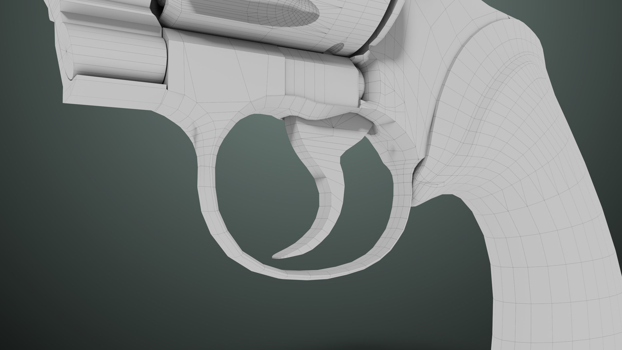 Revolver 05 Medium Black All PBR Unity UE Textures Low-poly 3D model_23