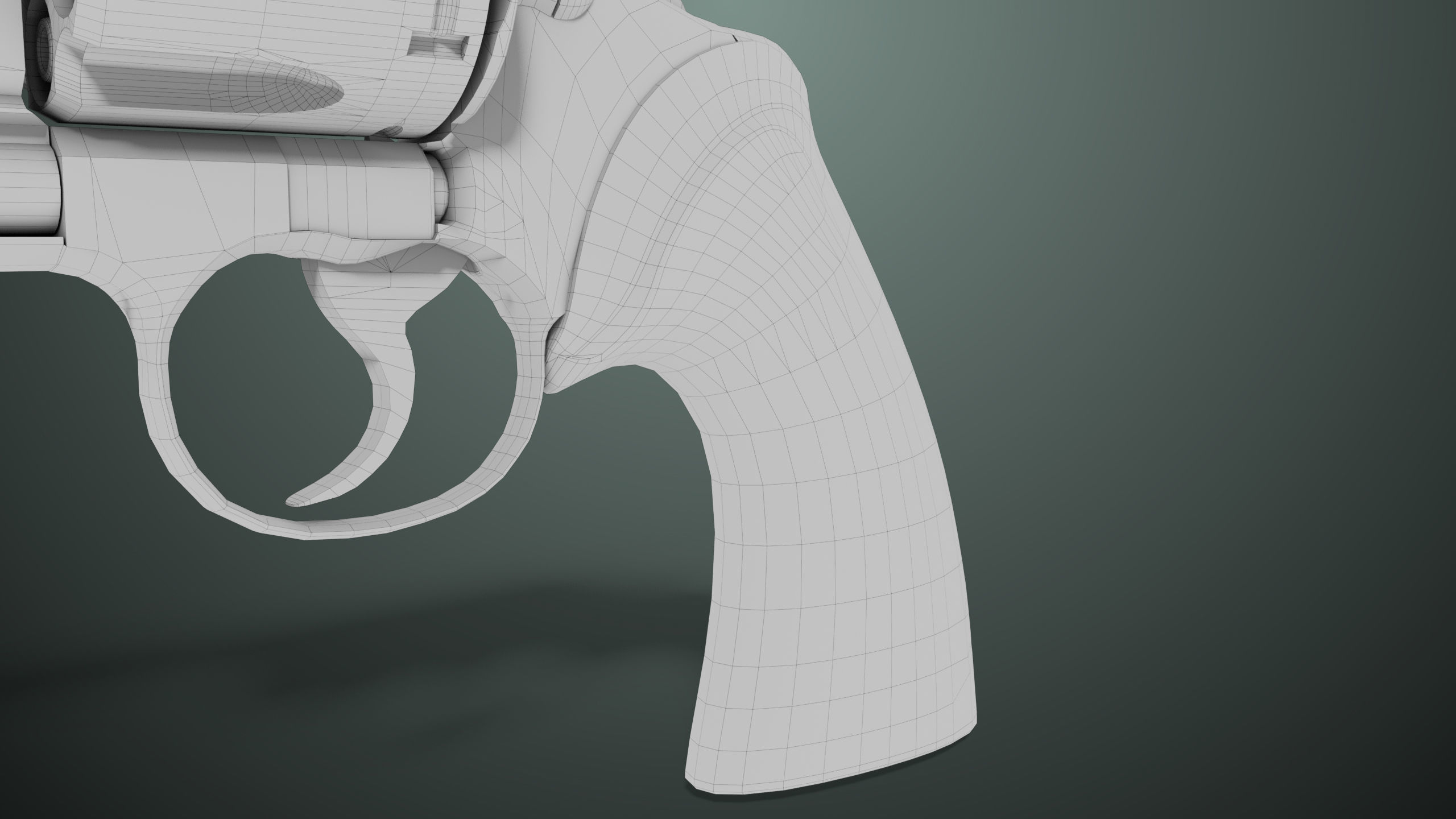 Revolver 05 Medium Black All PBR Unity UE Textures Low-poly 3D model_21