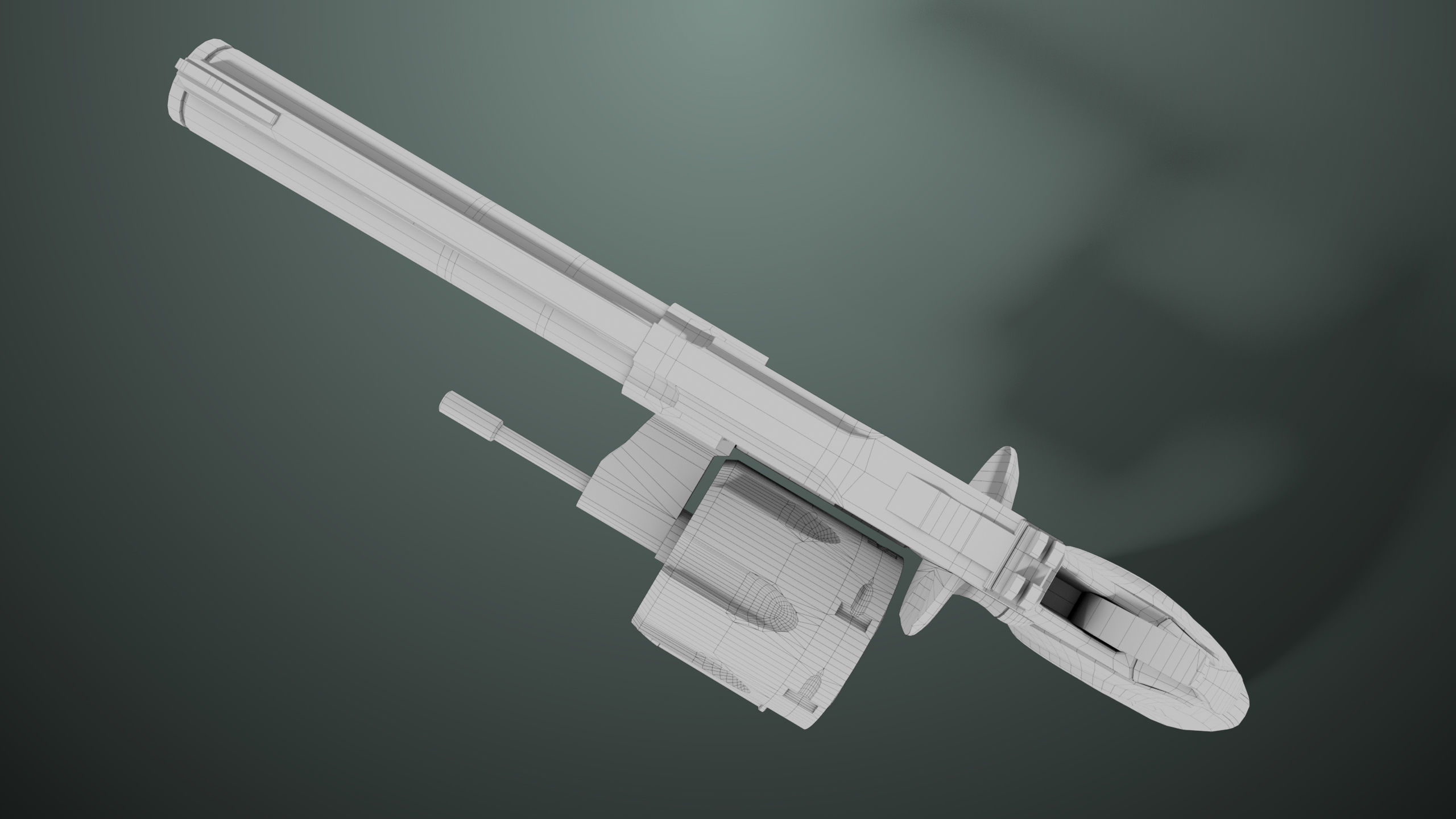 Revolver 05 Medium Black All PBR Unity UE Textures Low-poly 3D model_36