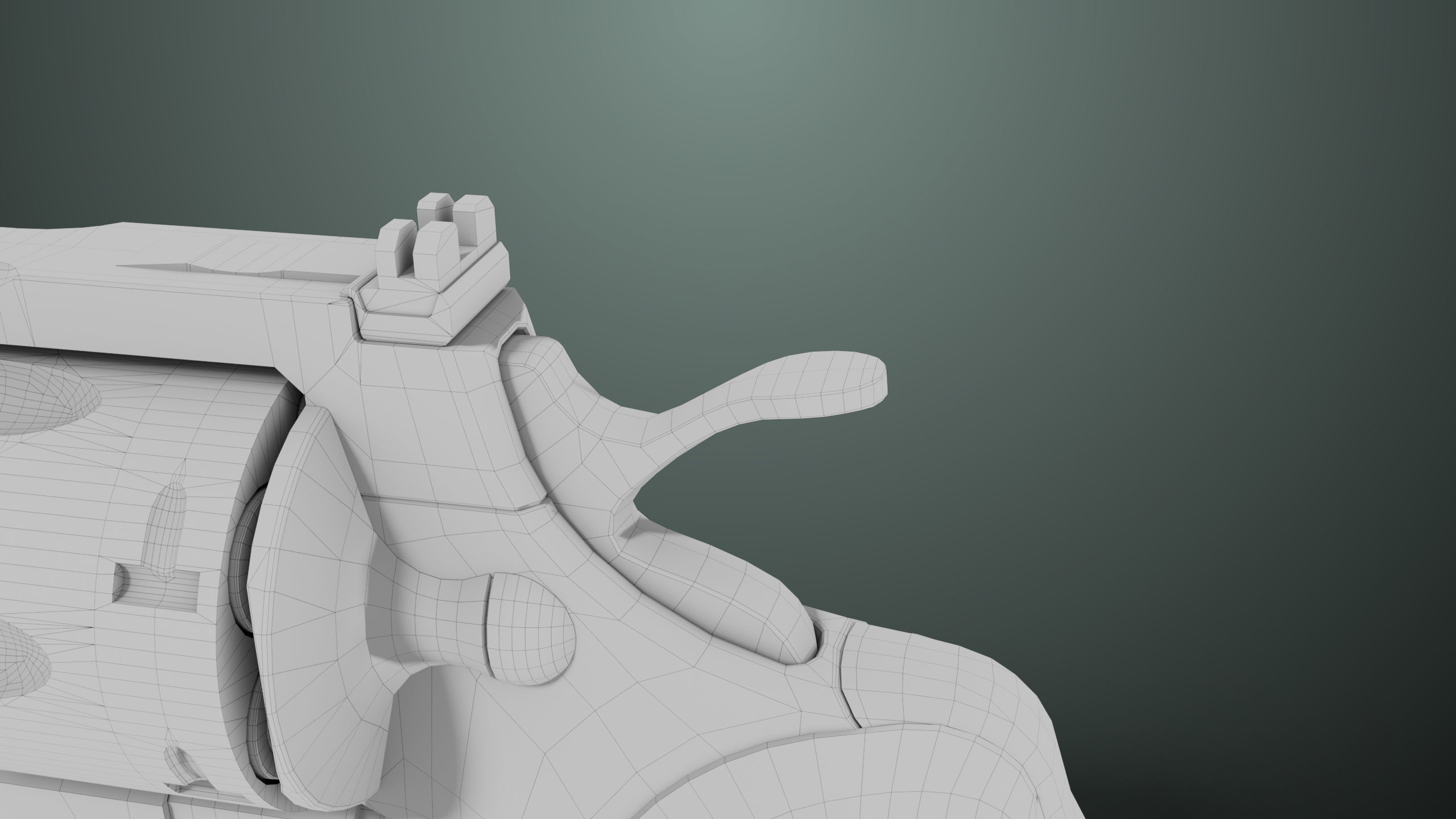 Revolver 05 Medium Black All PBR Unity UE Textures Low-poly 3D model_27