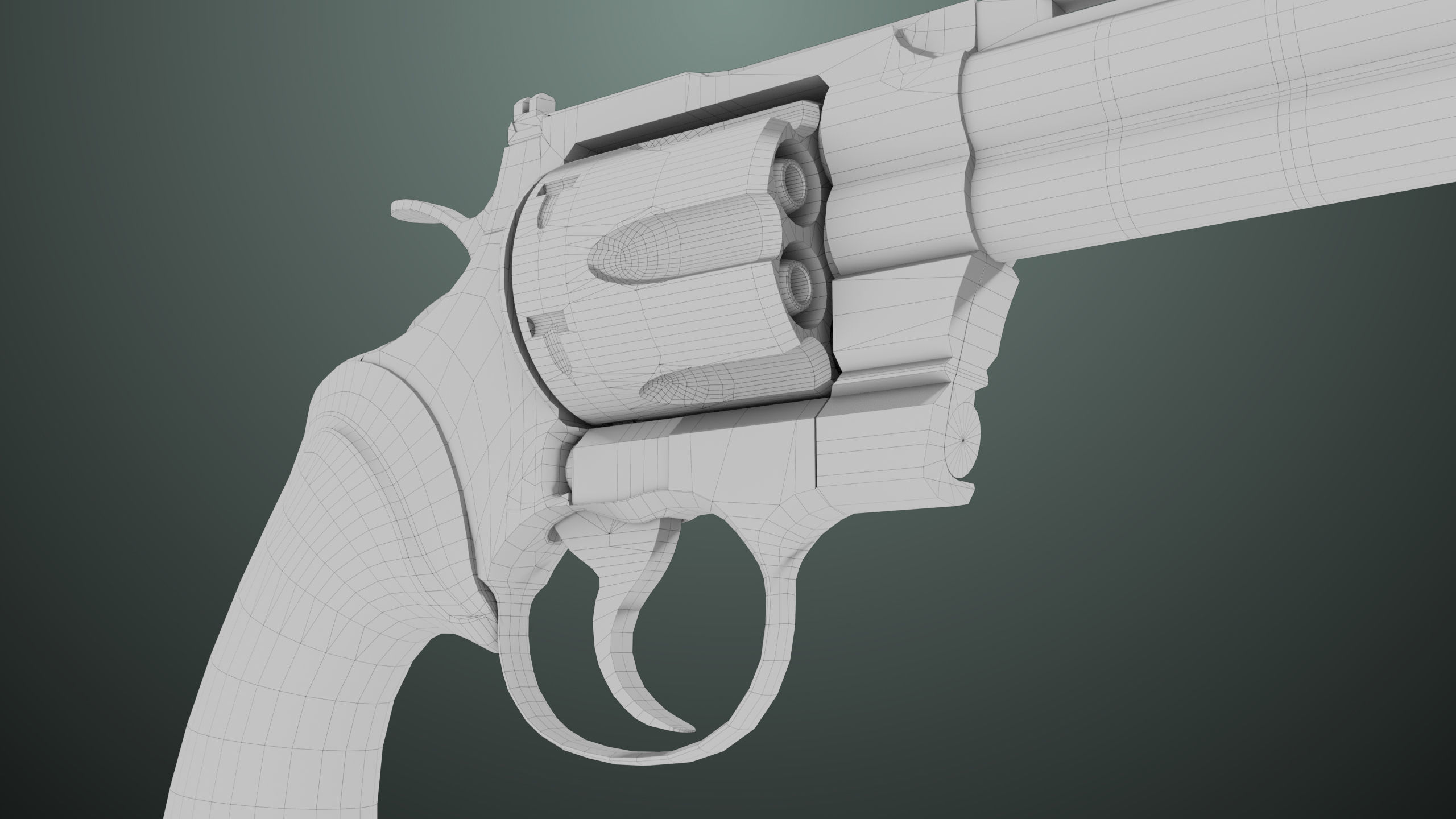 Revolver 05 Medium Black All PBR Unity UE Textures Low-poly 3D model_26