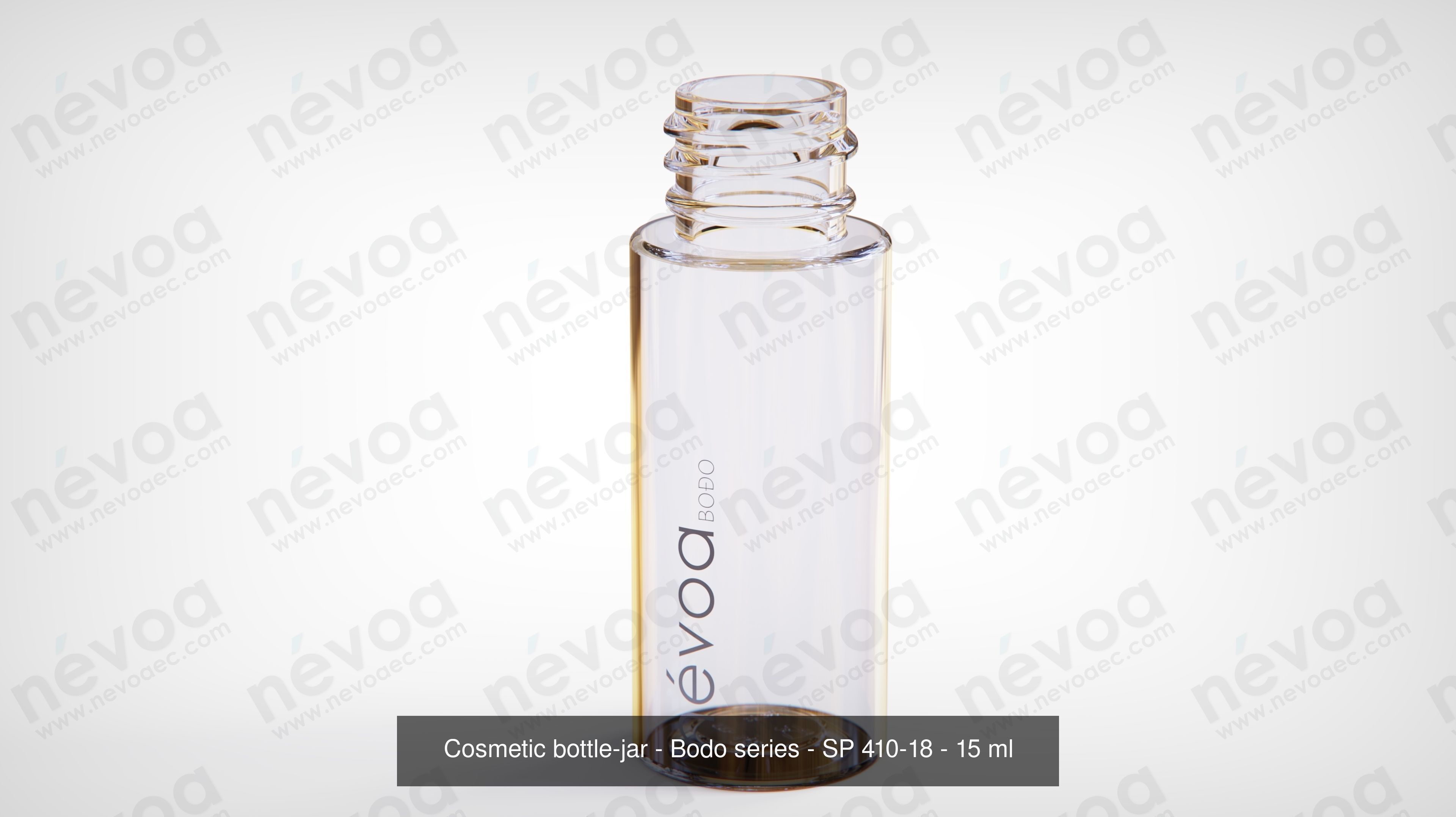 Cosmetic bottle-jar - Bodo series - SP 410-18 SP 415-18 - 15 ml 3D Model Collection_1